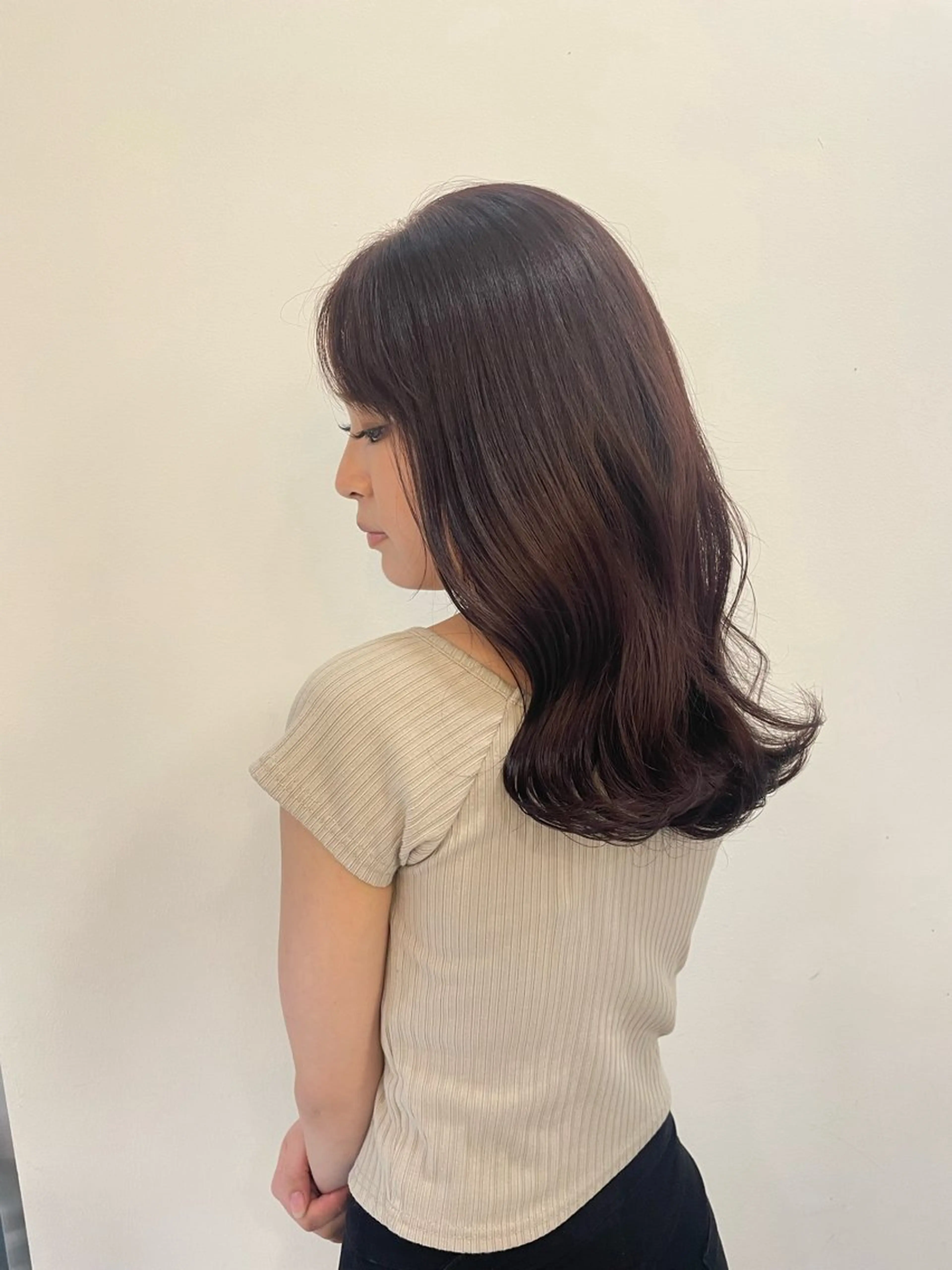 ミディアム カラー 🌝ぷる艶ハイトーン 柔らかヘア🍅まあやのヘアスタイル