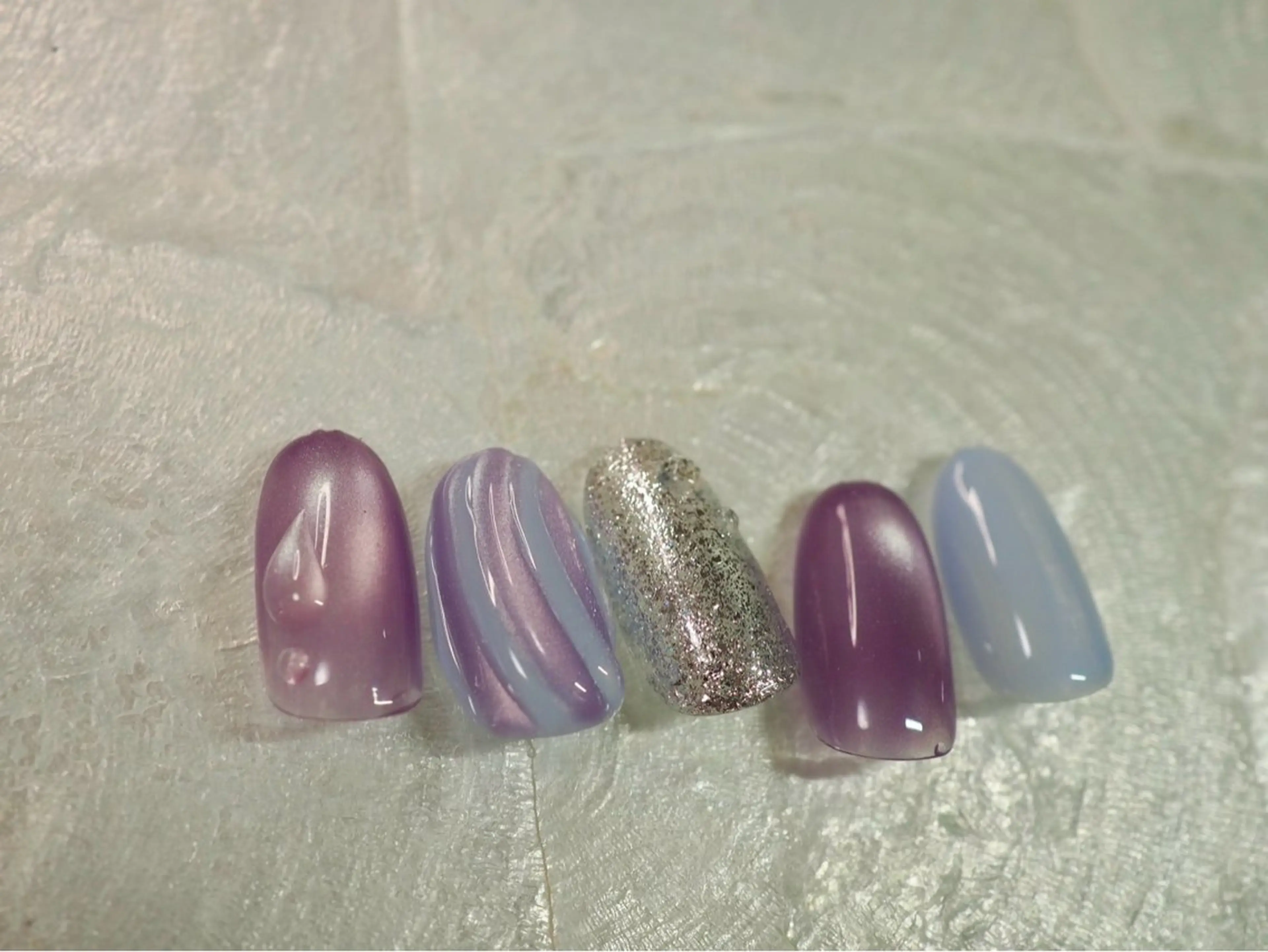 ネイル オーロラネイル 桜ネイル フラワーネイル フットネイル フレンチネイル ハンドネイル kiki nail たまプラーザのネイルデザイン