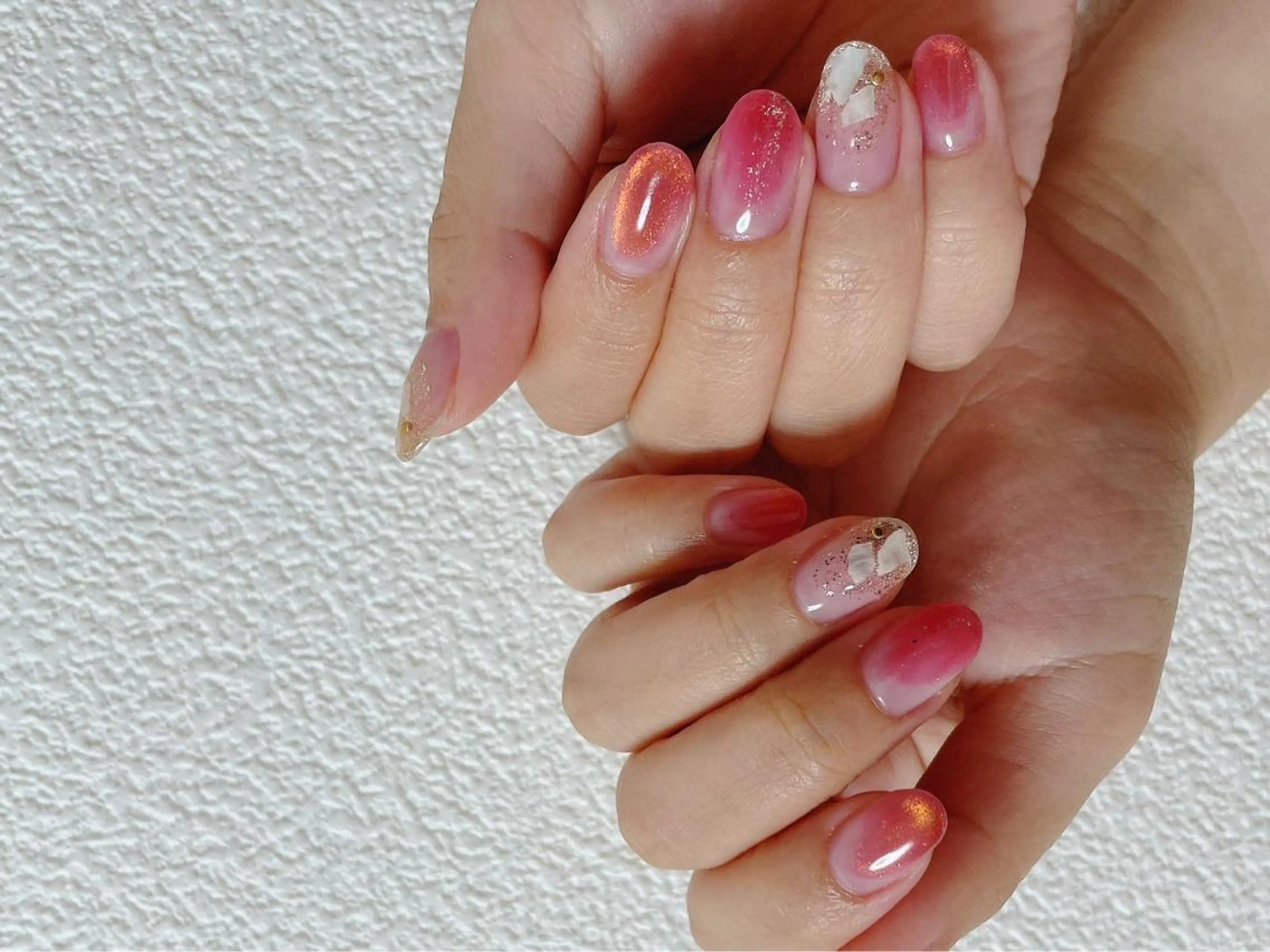 ネイル オーロラネイル フラワーネイル フットネイル フレンチネイル ジェルネイル mogunail &blowのネイルデザイン