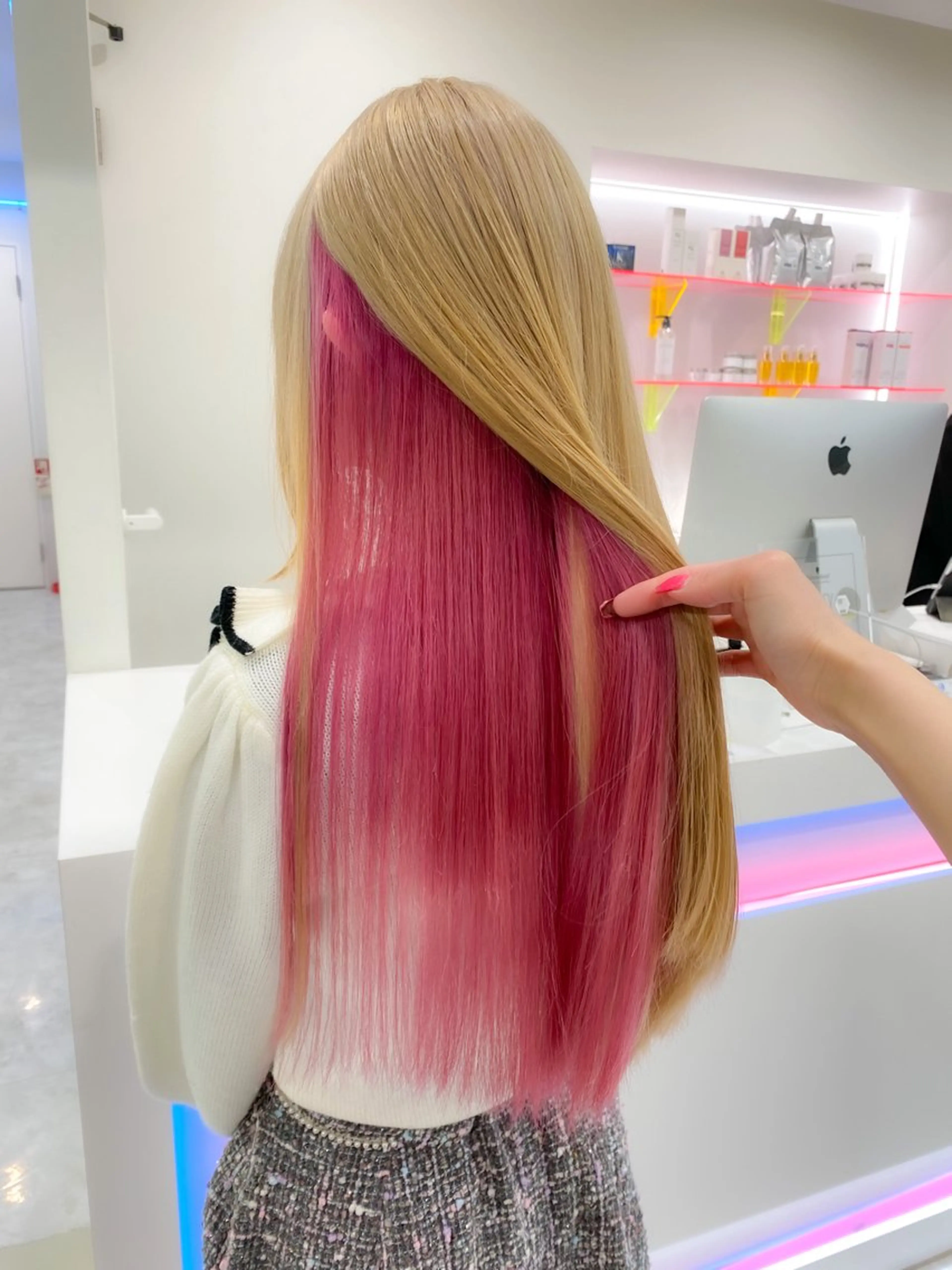 ロング カラー ヘアアレンジ ヘアカラー トリートメント ヘッドスパ ヘアセット 透明感/艶髪/💖 トレンドスタイル💖のヘアスタイル