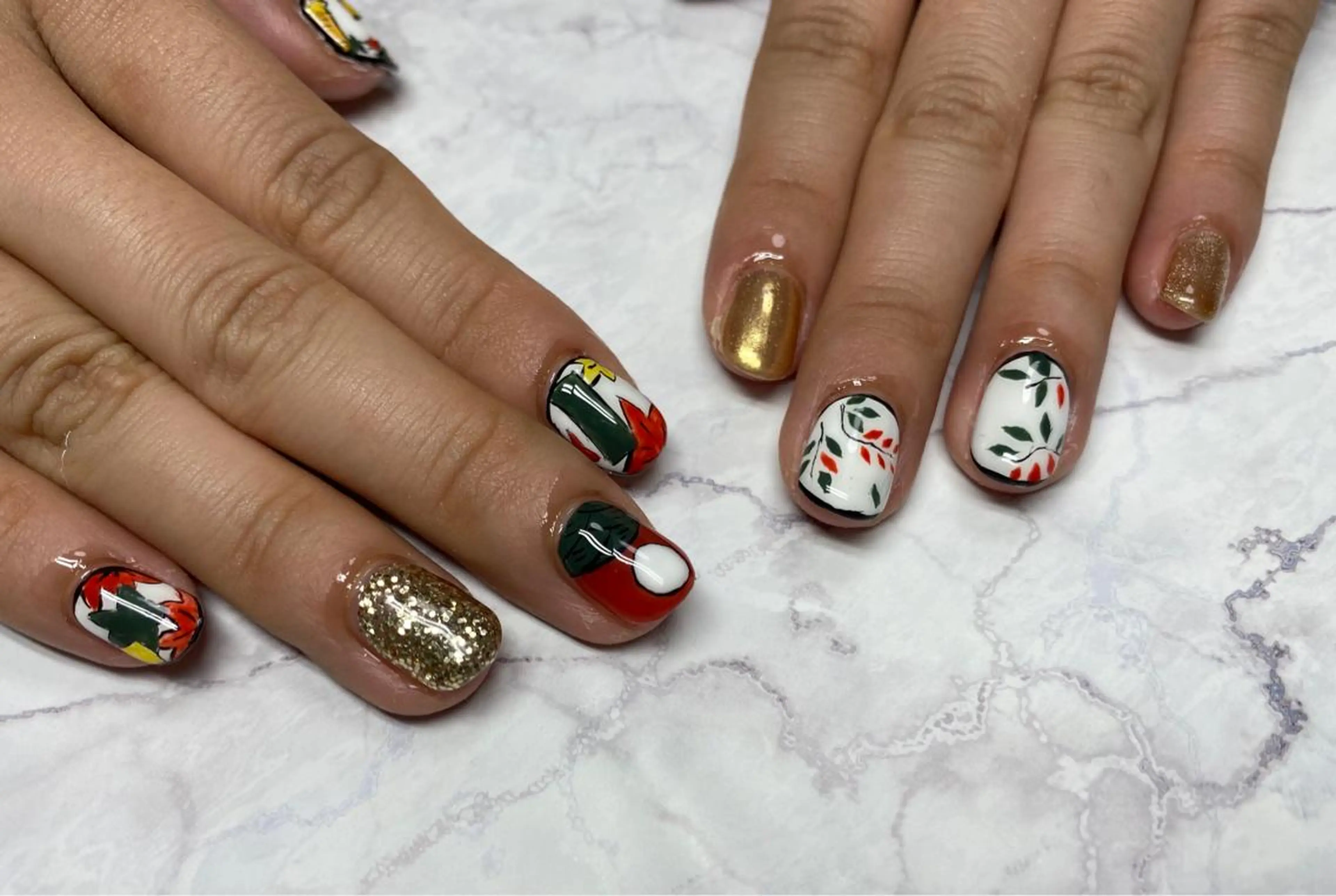 ネイル ハンドネイル Mana‪ ‪·͜· ❤︎‬のネイルデザイン