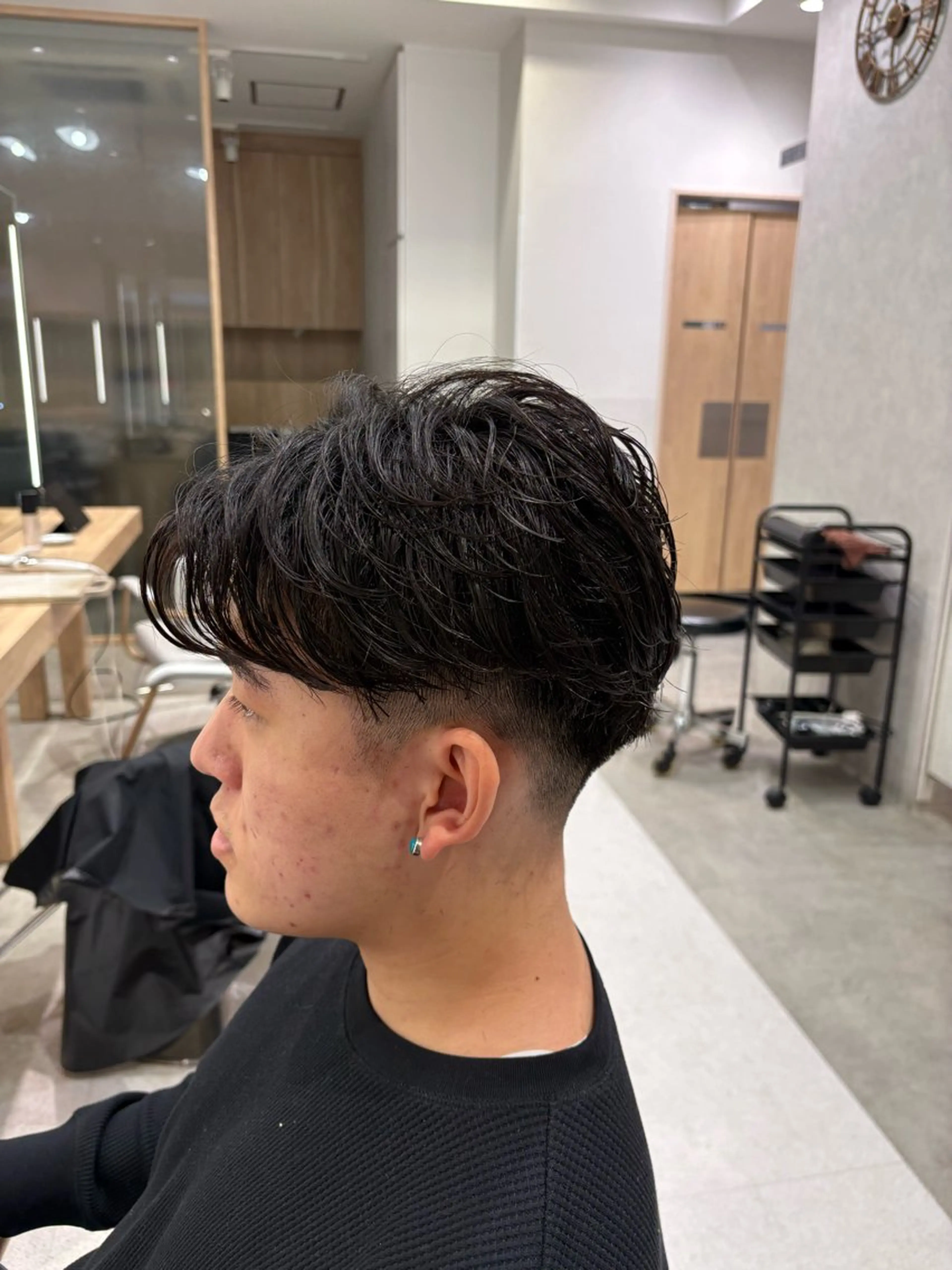 パーマ メンズ カット パーマ 縮毛矯正& 透明感カラー✨レオのヘアスタイル