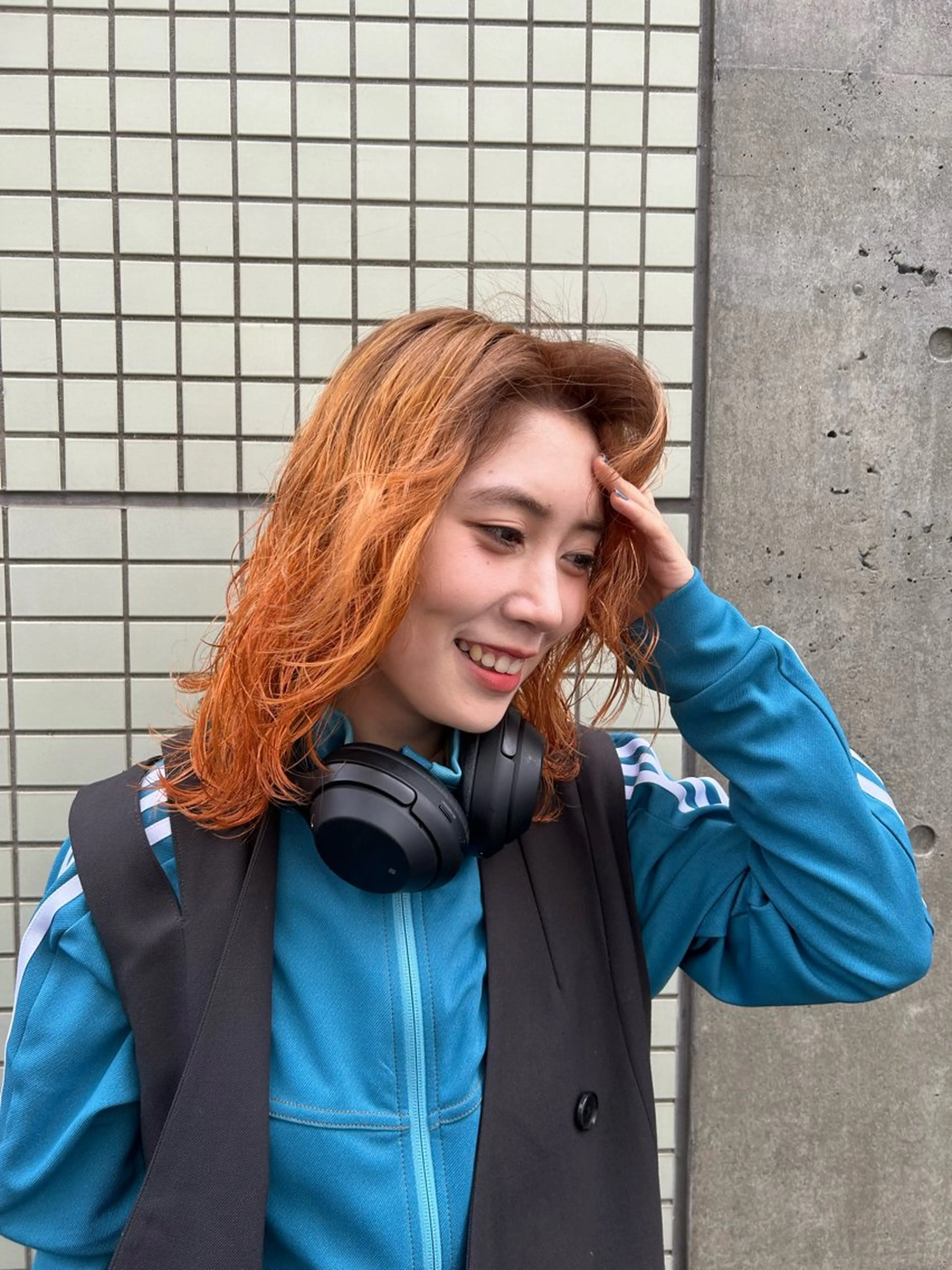 ミディアム カラー パーマ Yui. レイヤー/パーマのヘアスタイル