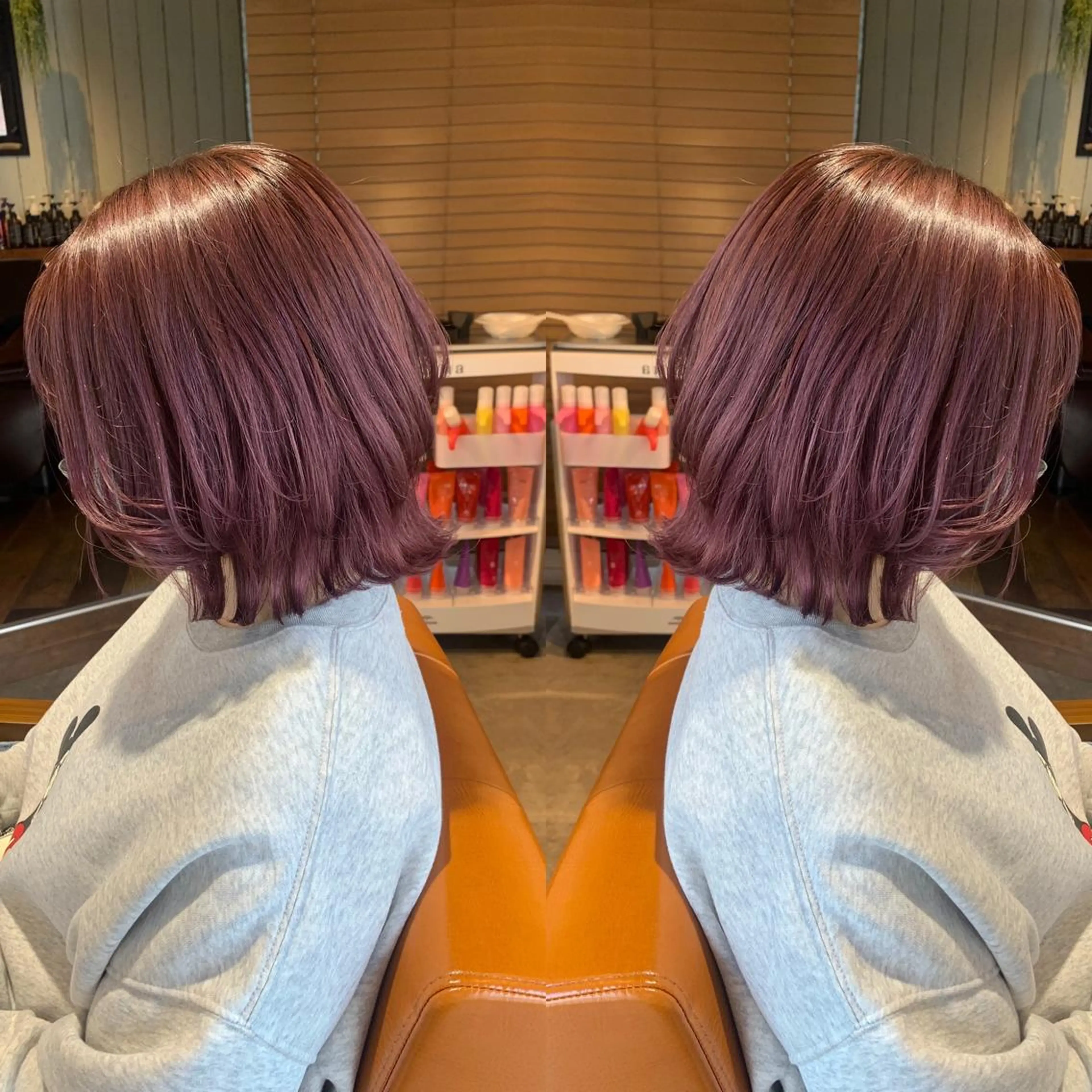 ショート カラー ラベンダーカラー ピンクカラー ピンクラベンダー ボブ ウルフカット 韓国🇰🇷 ✂︎hair 内田愛のヘアスタイル