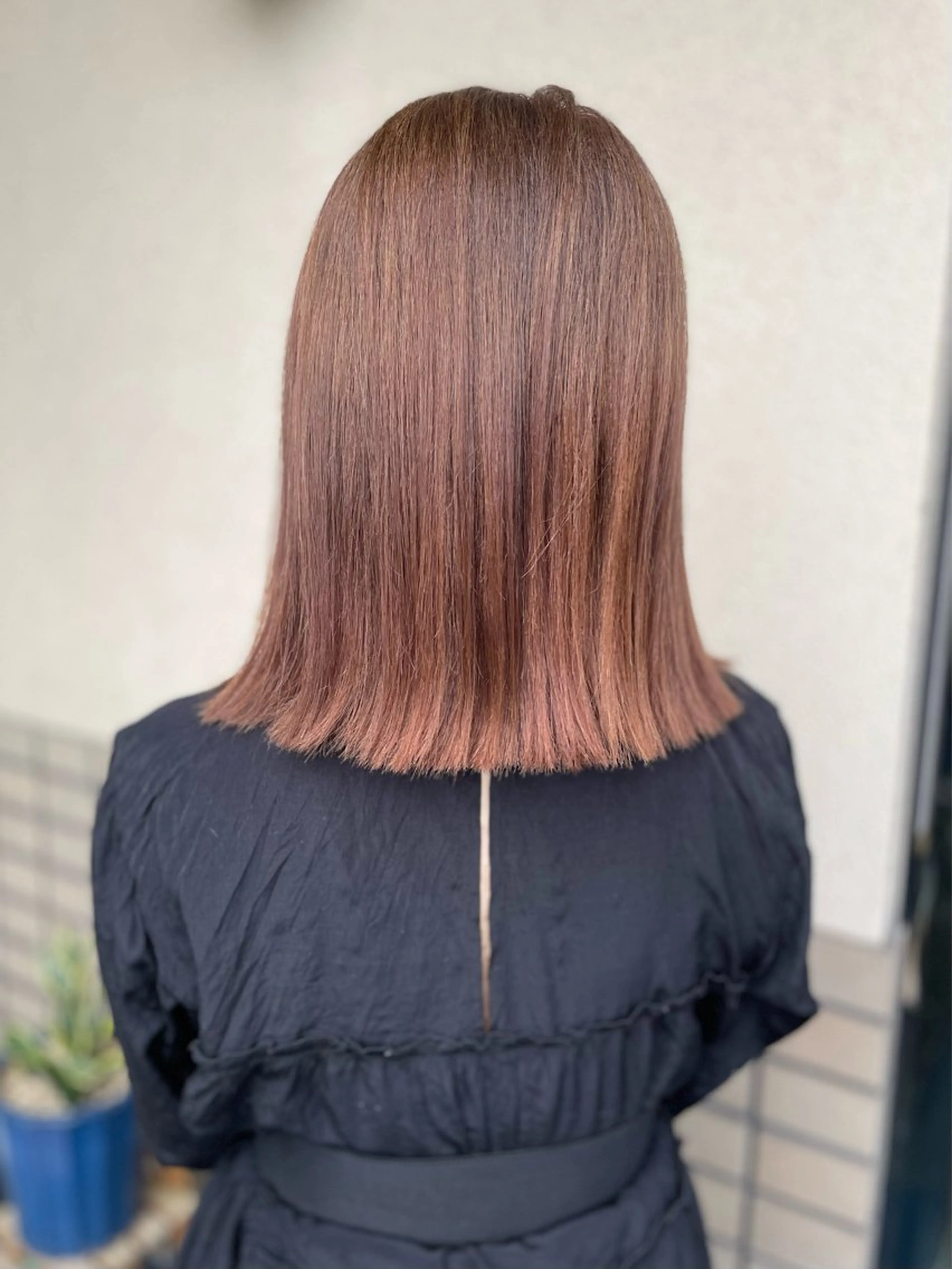 ミディアム 切りっぱなしボブ ボブ カット 沢田 瞳のヘアスタイル