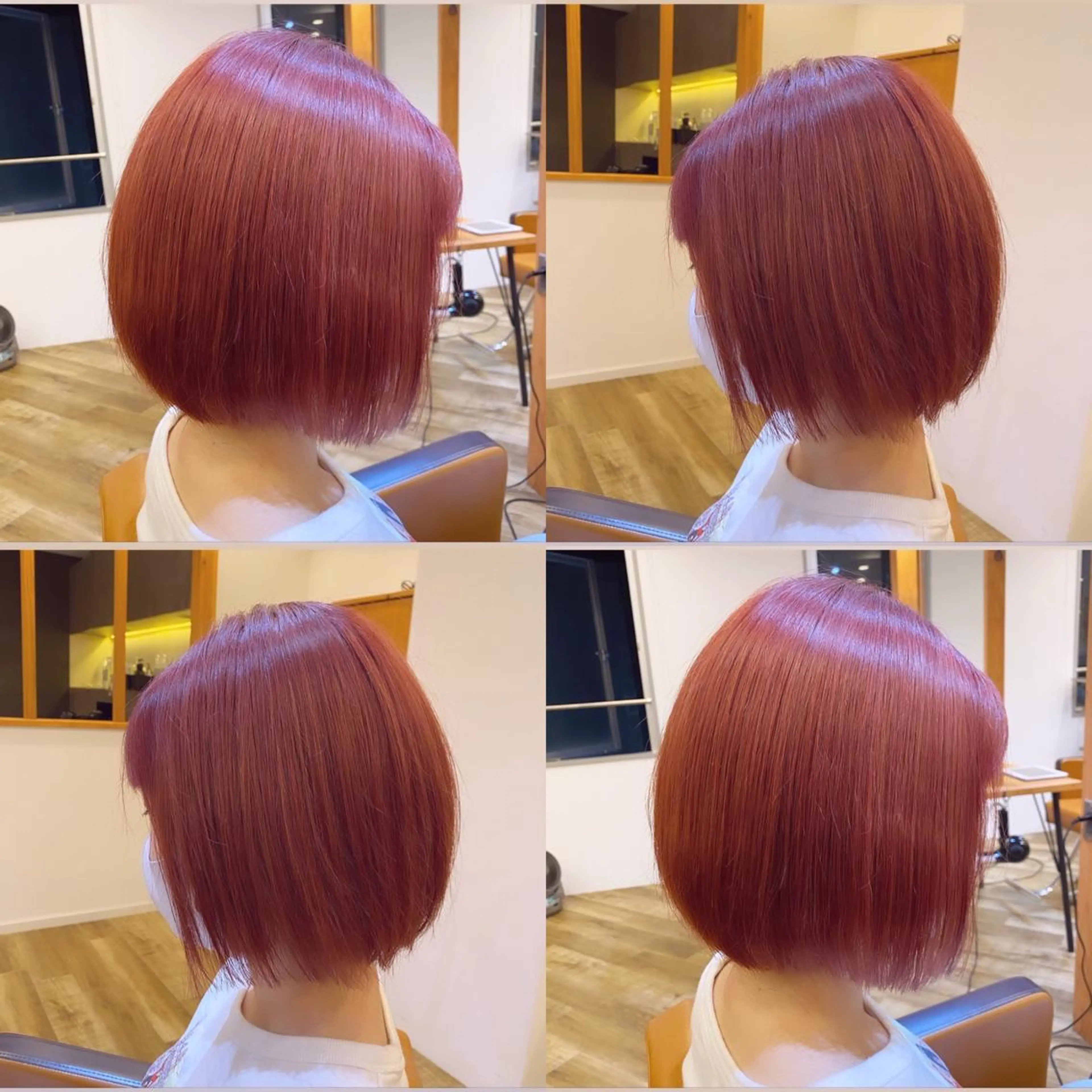 ショート カラー オレンジ オレンジピンク ピンクカラー カット ヘアカラー トリートメント TELA HAIR 副代表　岡田のヘアスタイル