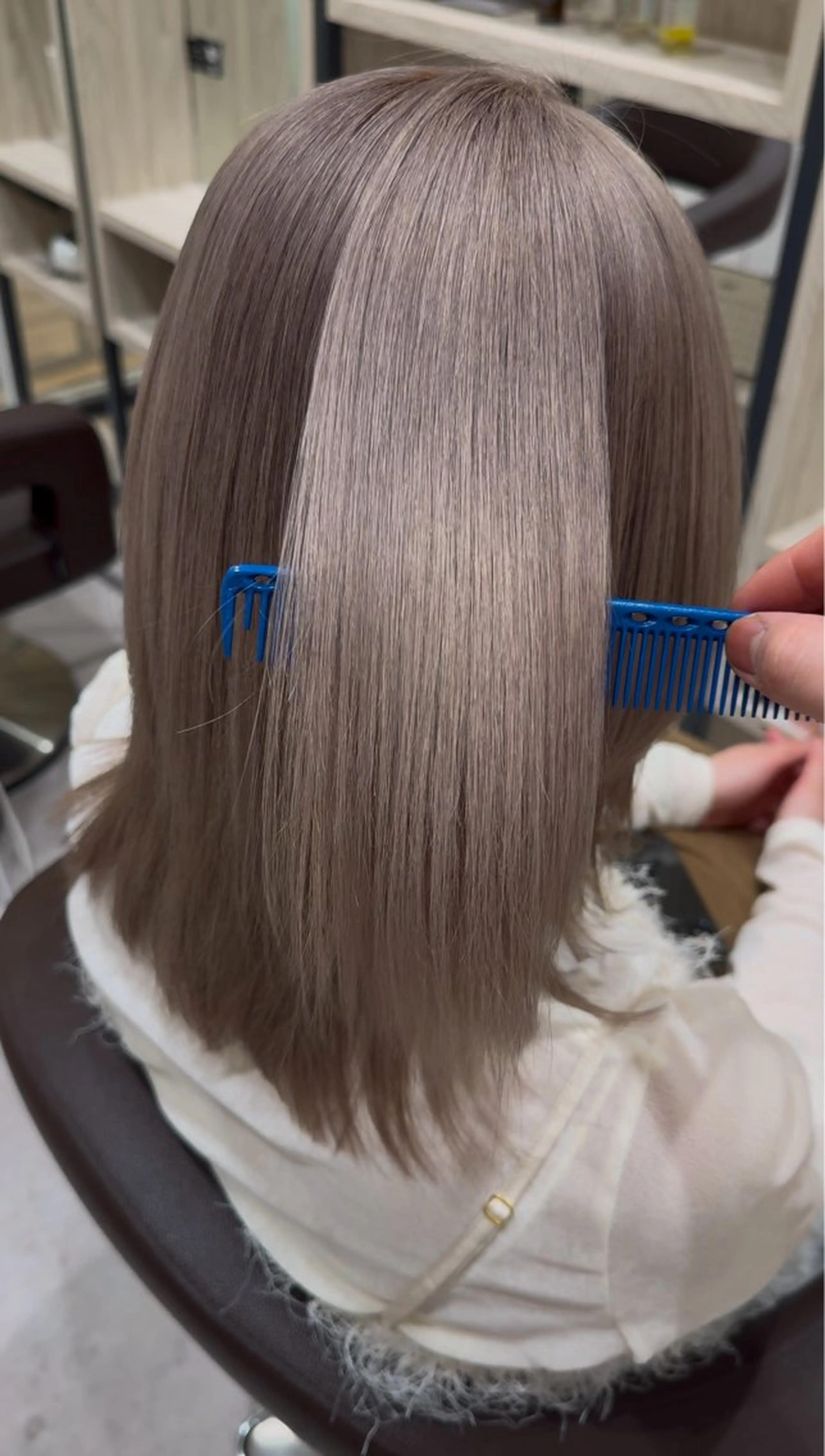 ミディアム カット トリートメント ヘッドスパ 髪質改善/森脇龍星 【京都市役所前】のヘアスタイル