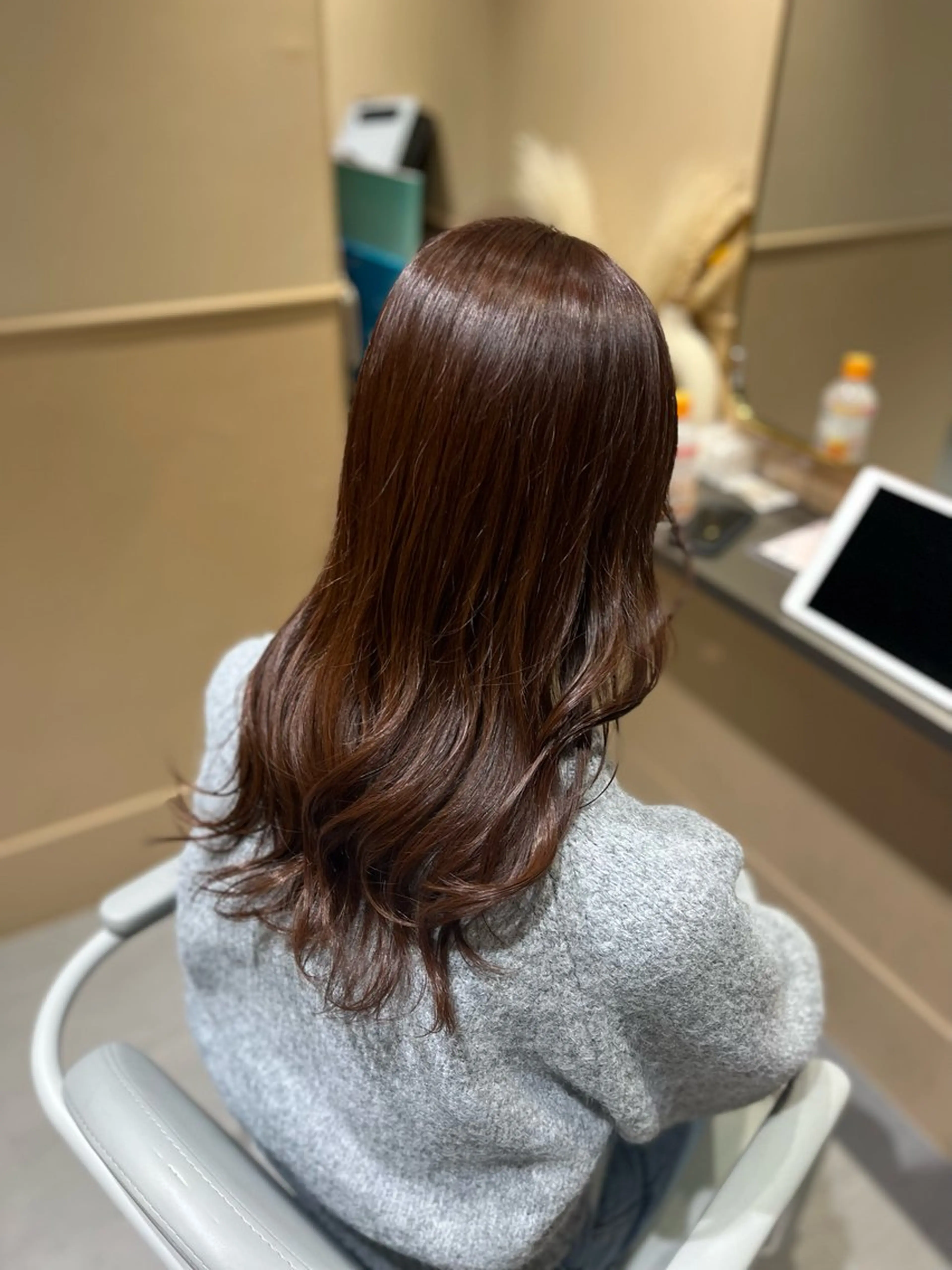 セミロング カラー ブラウンカラー ココアブラウン 🫧tomoka 透明感カラー🫧のヘアスタイル