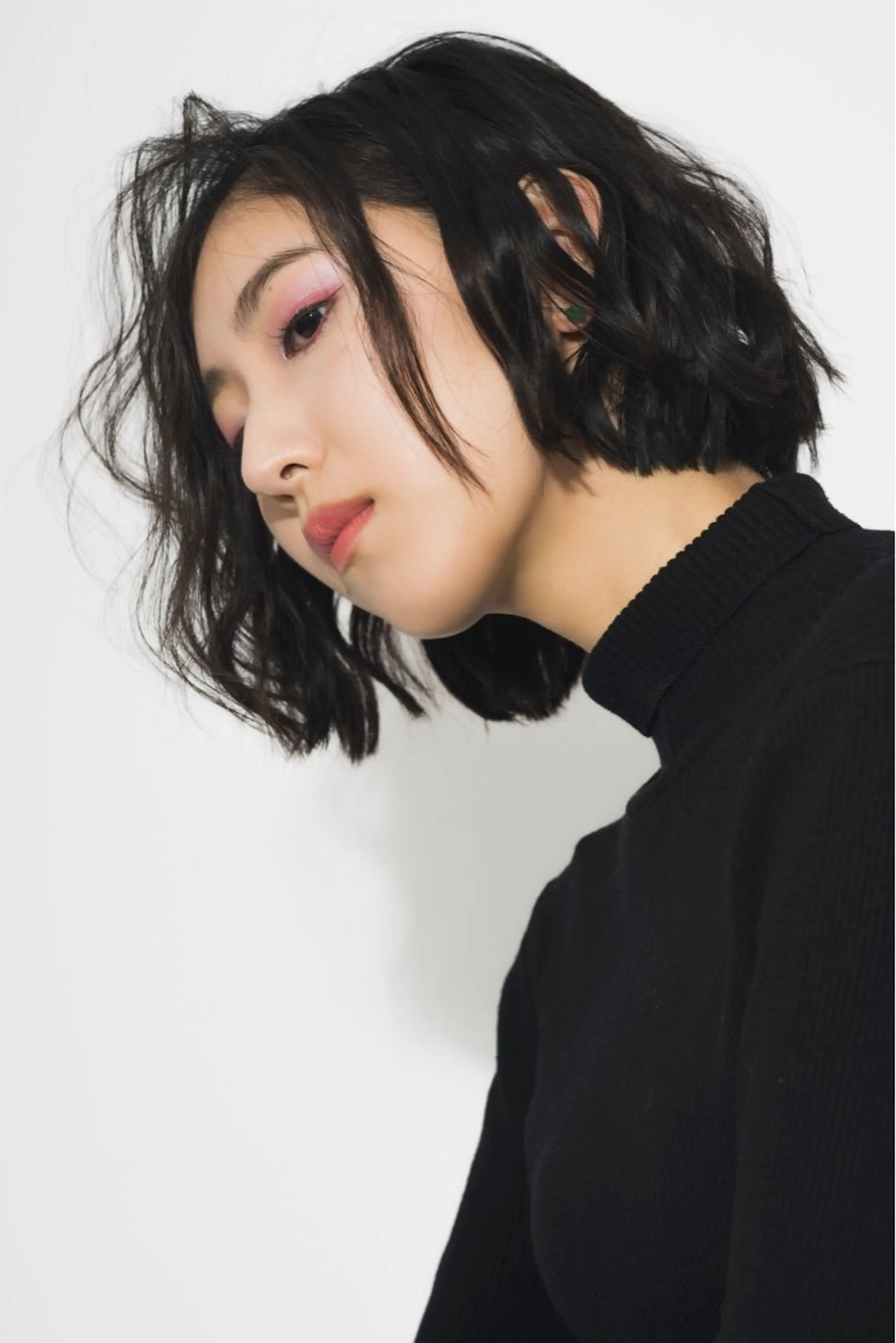 ミディアム ボブ 高木 綾のヘアスタイル