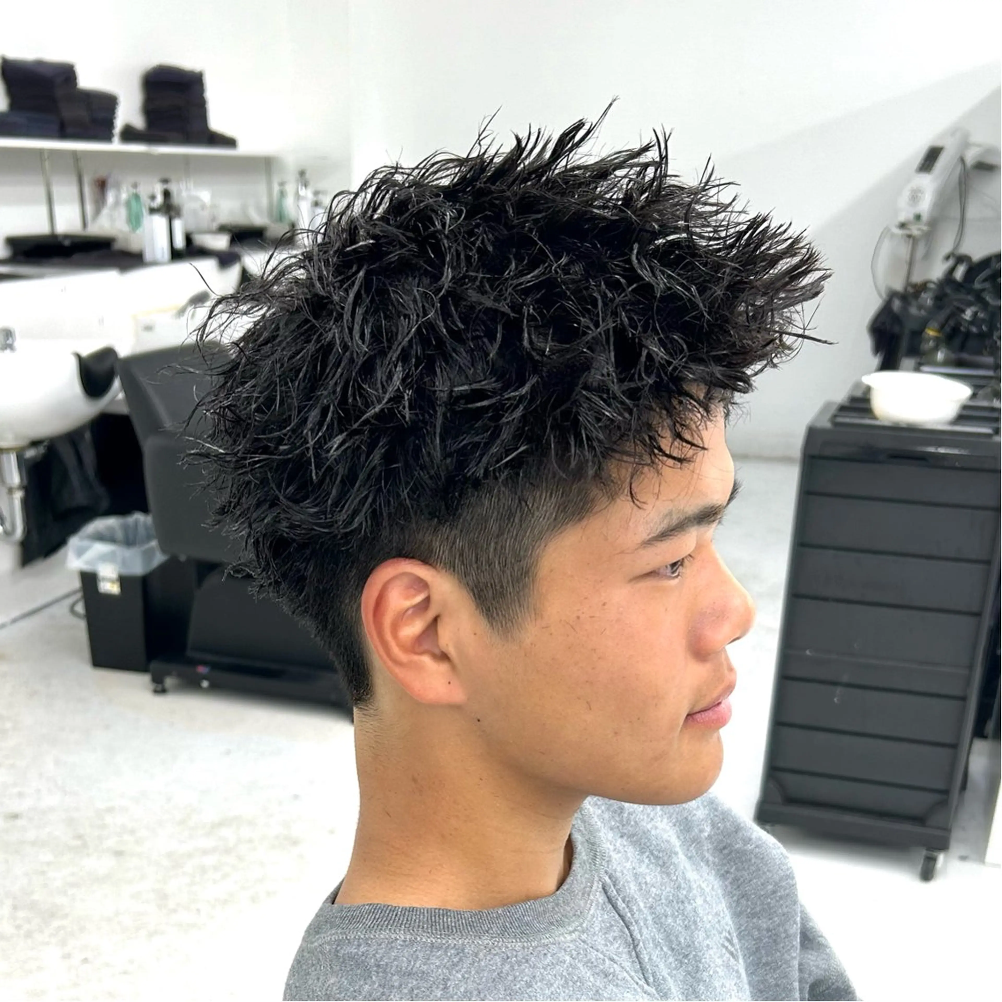 ショート パーマ メンズ メンズパーマ スパイキーショート ショートヘア カット パーマ 【メンズパーマ特化】 🍏網中勇喜のヘアスタイル