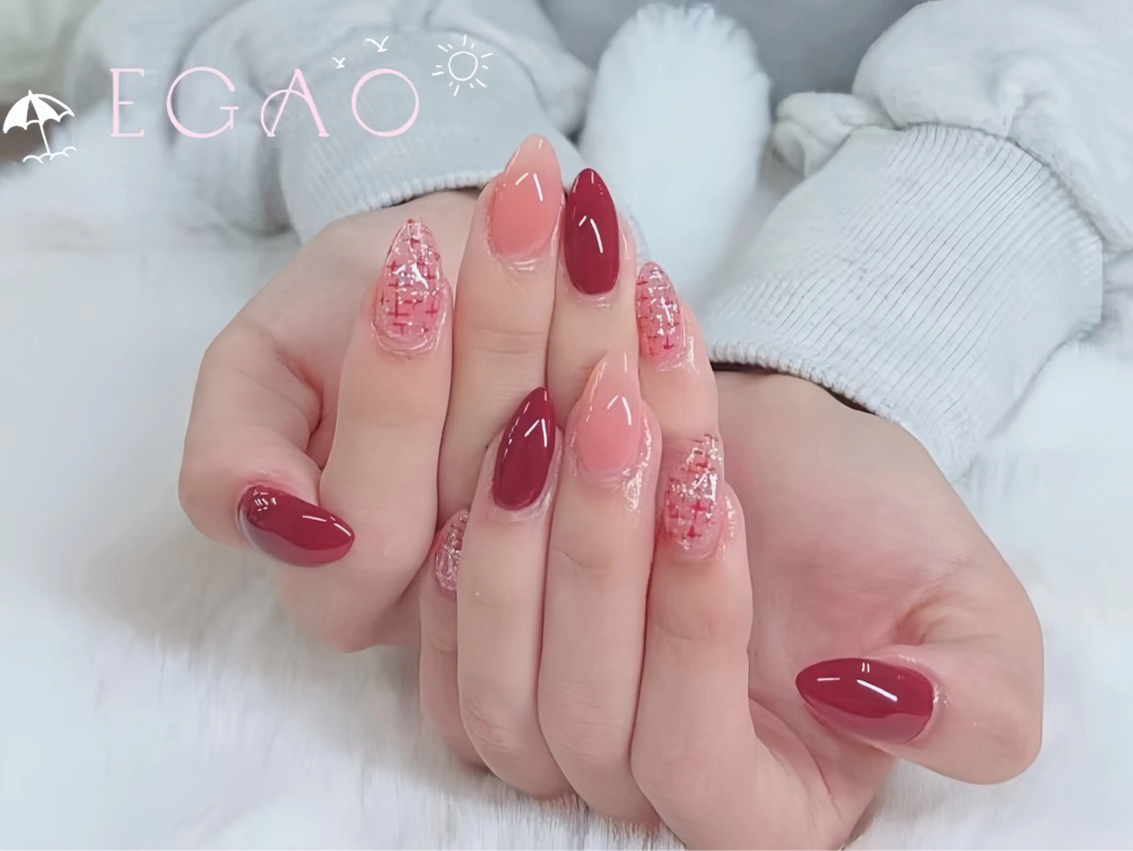 ネイル アートネイル フットネイル フレンチネイル ジェルネイル グラデーション ハンドネイル Egao Nail錦糸町店のネイルデザイン