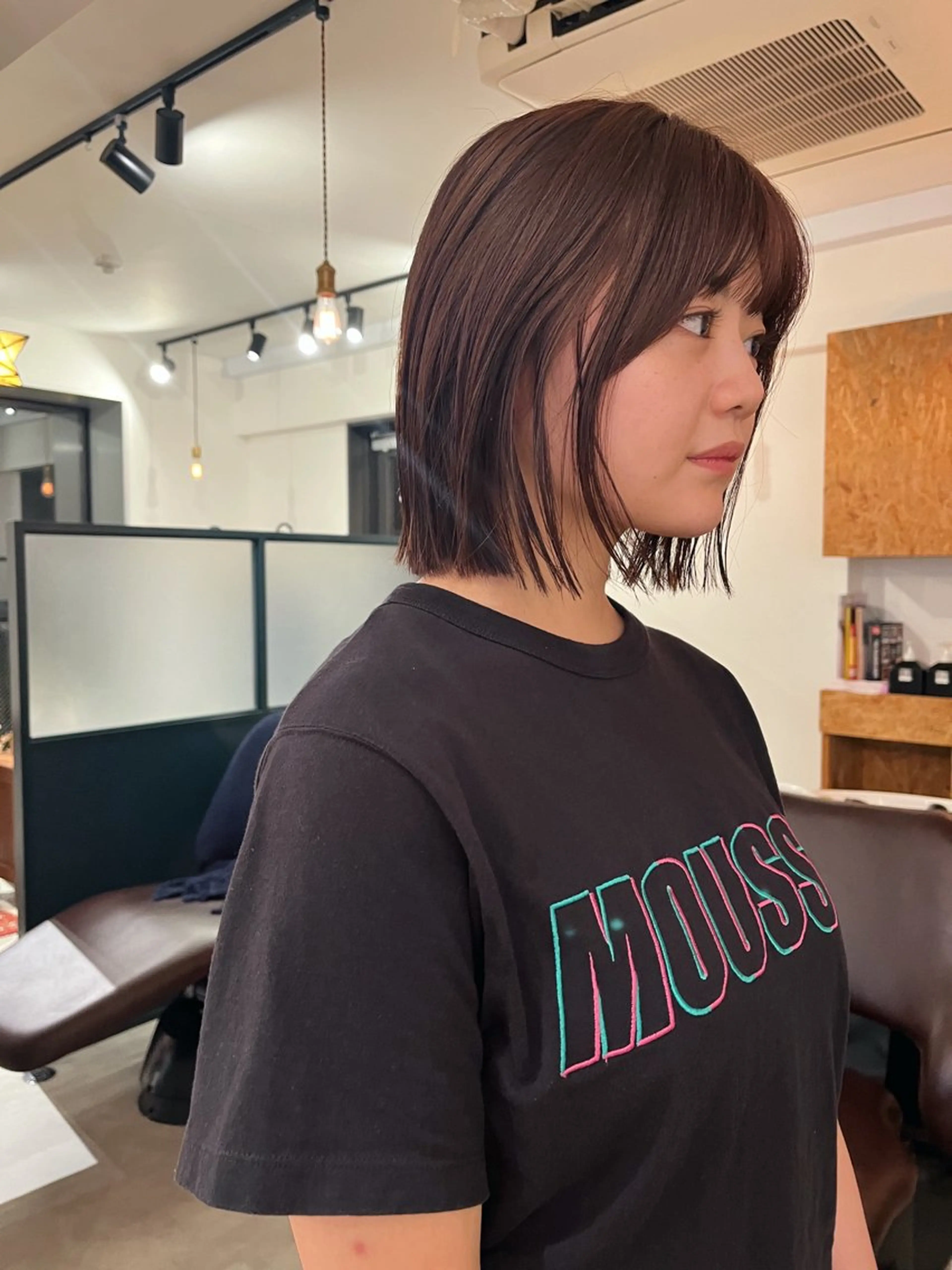 ショート ボブ 暖色/パーマ 🌼クニトウメイのヘアスタイル