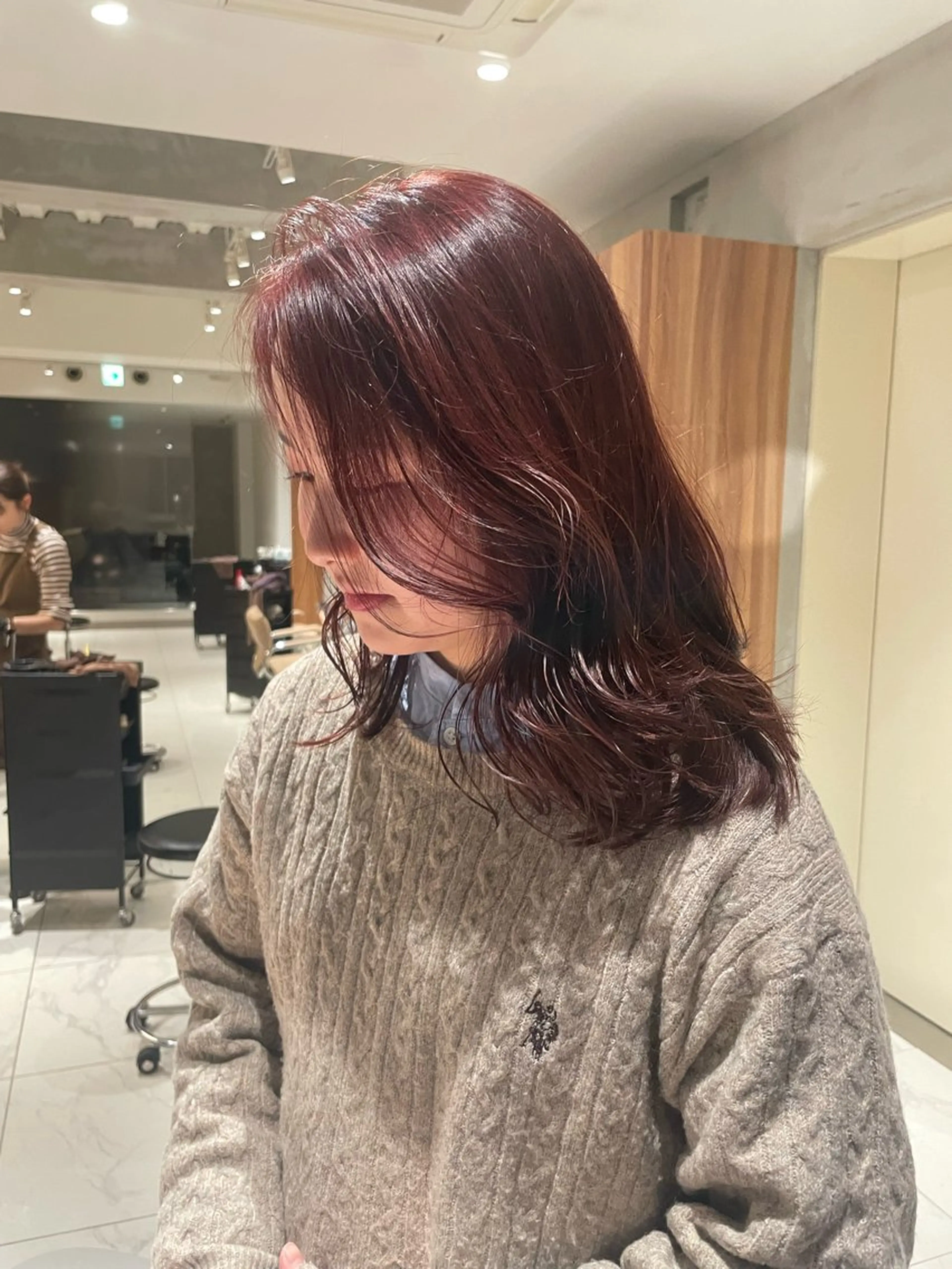 セミロング ヘアカラー ショート⌇艶カラー ⌇ RIN🌙のヘアスタイル