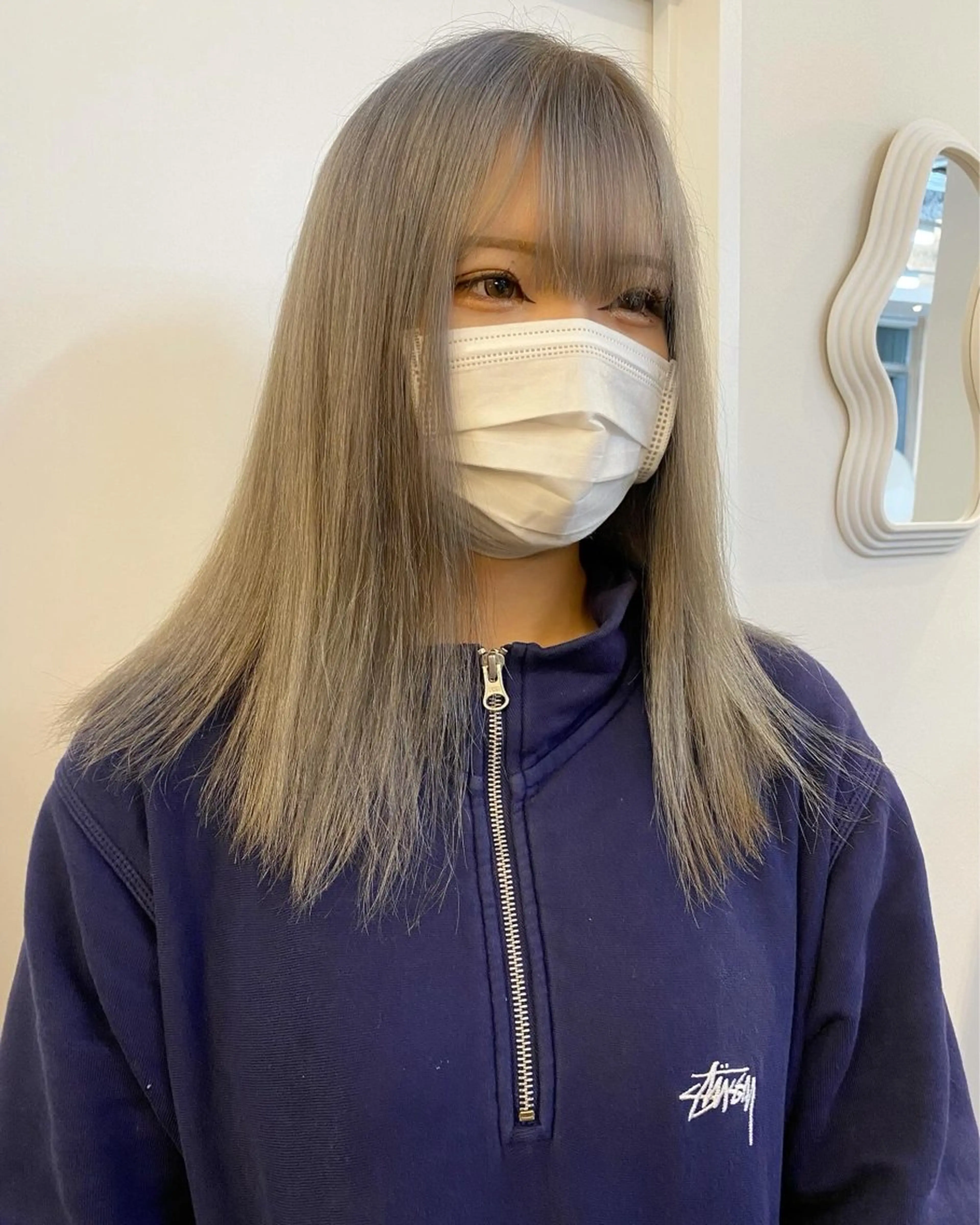 セミロング カラー 透明感カラー ハイトーンカラー ichika/福岡 /透明感カラー🤎のヘアスタイル