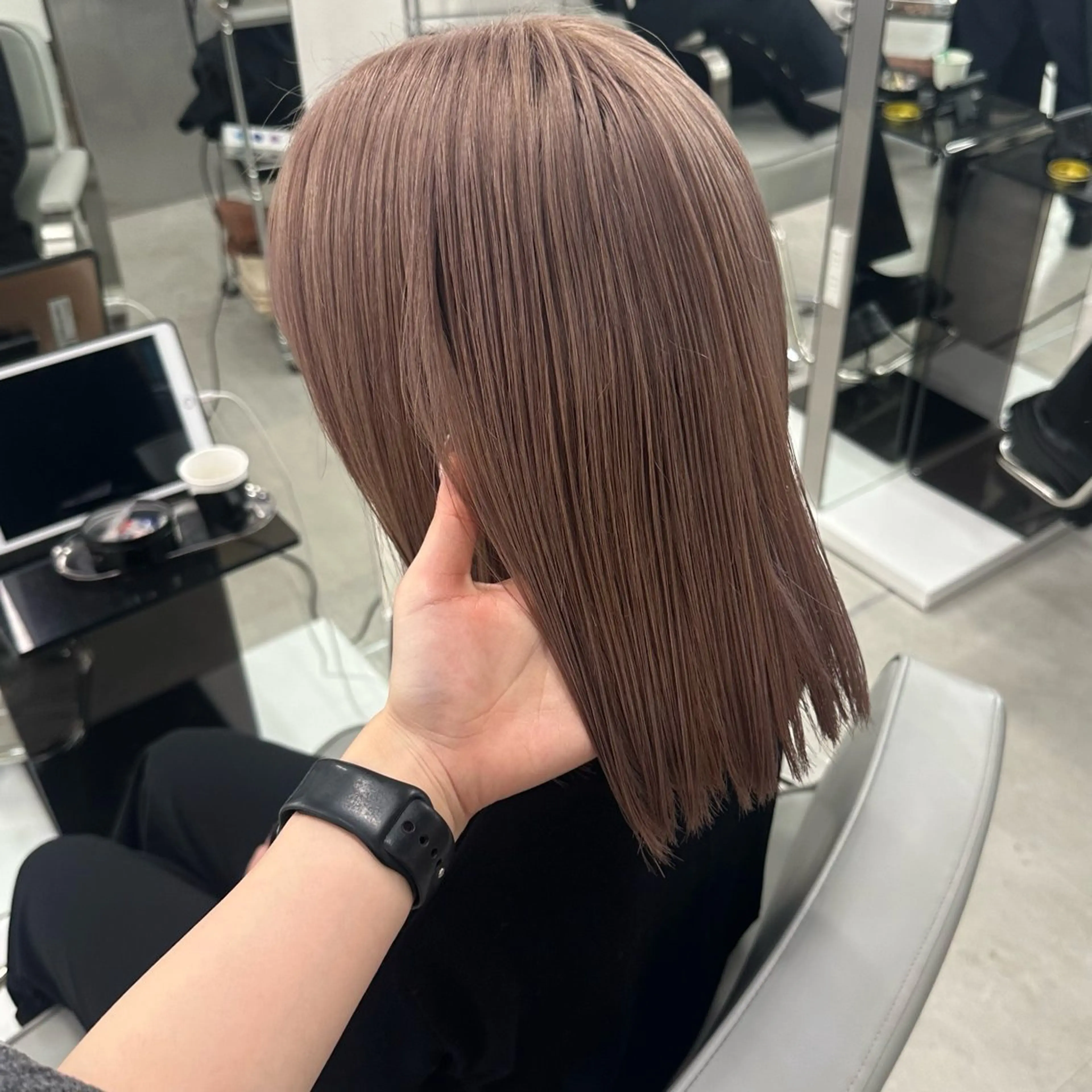 ミディアム カラー ヘアカラー トリートメント ブリーチ/ベージュ /natsumiのヘアスタイル