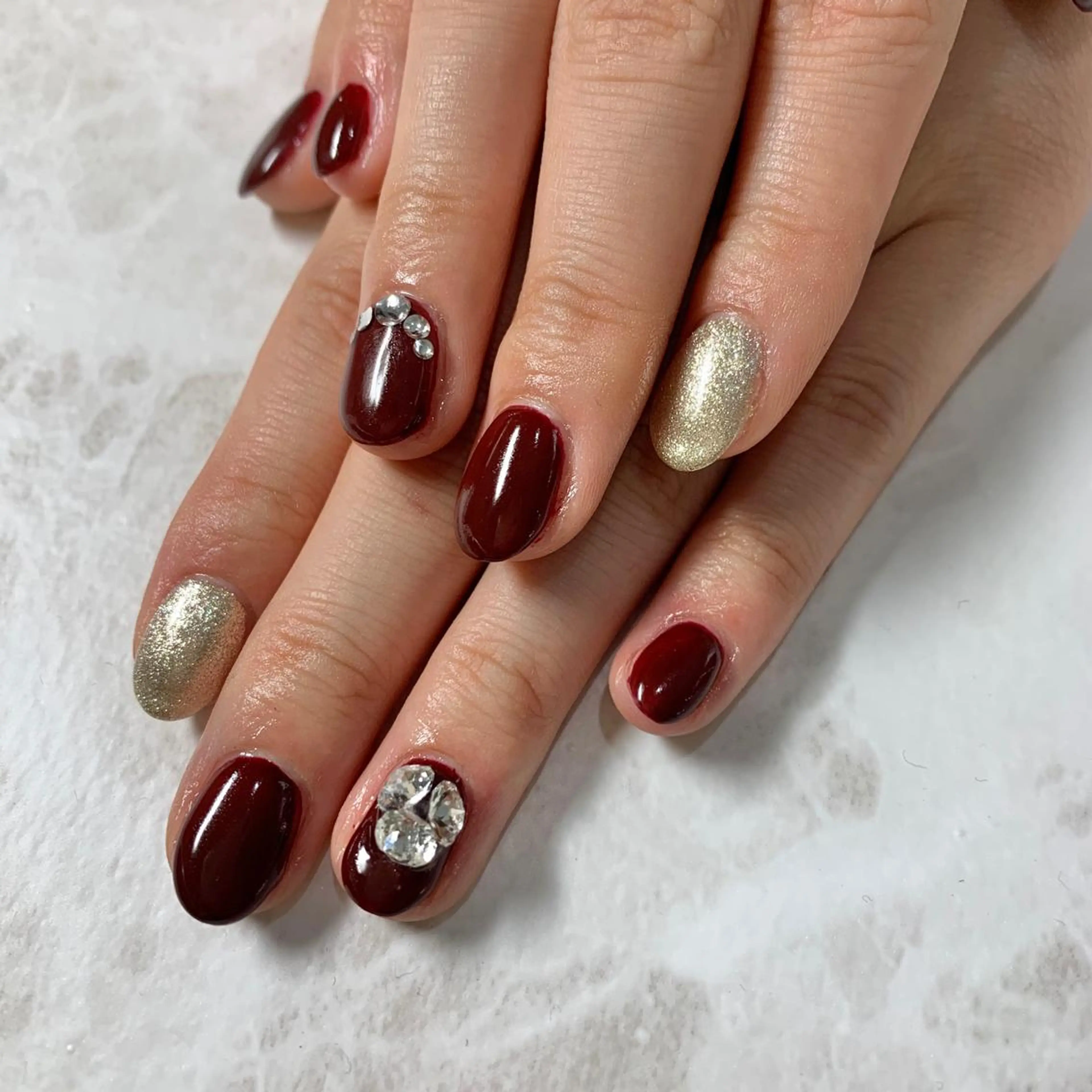 ネイル ストーンネイル M's salonのネイルデザイン