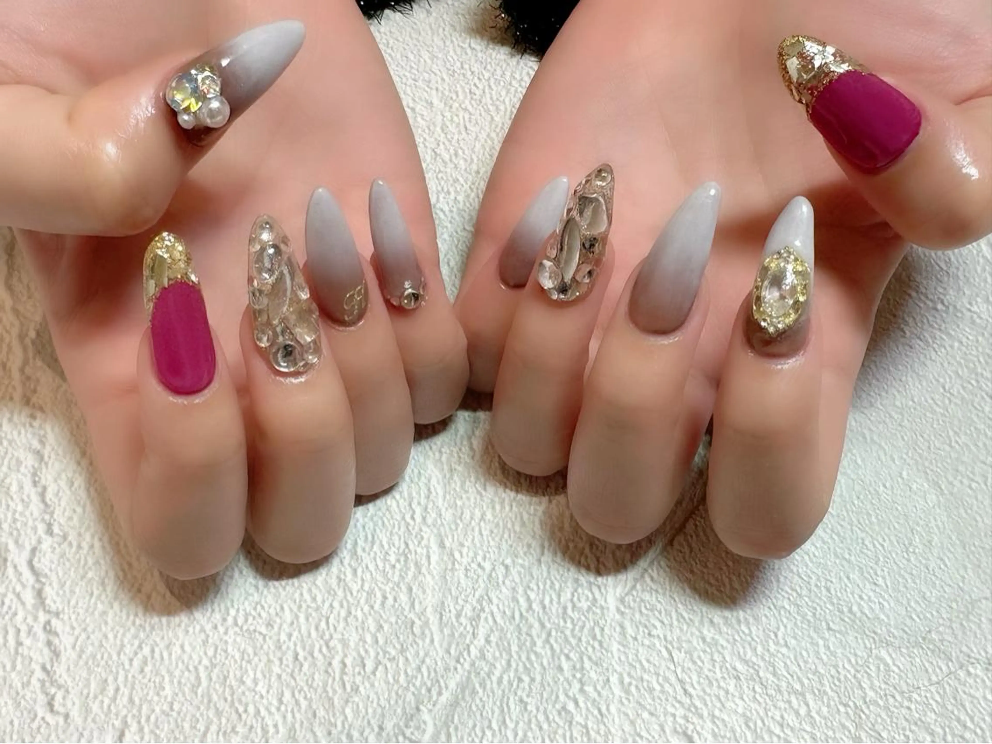 ロング ネイル 長さ出し スカルプネイル ハンドネイル GO TODAY SHAiRE SALON所属・✨kitamura rie✨のネイルデザイン