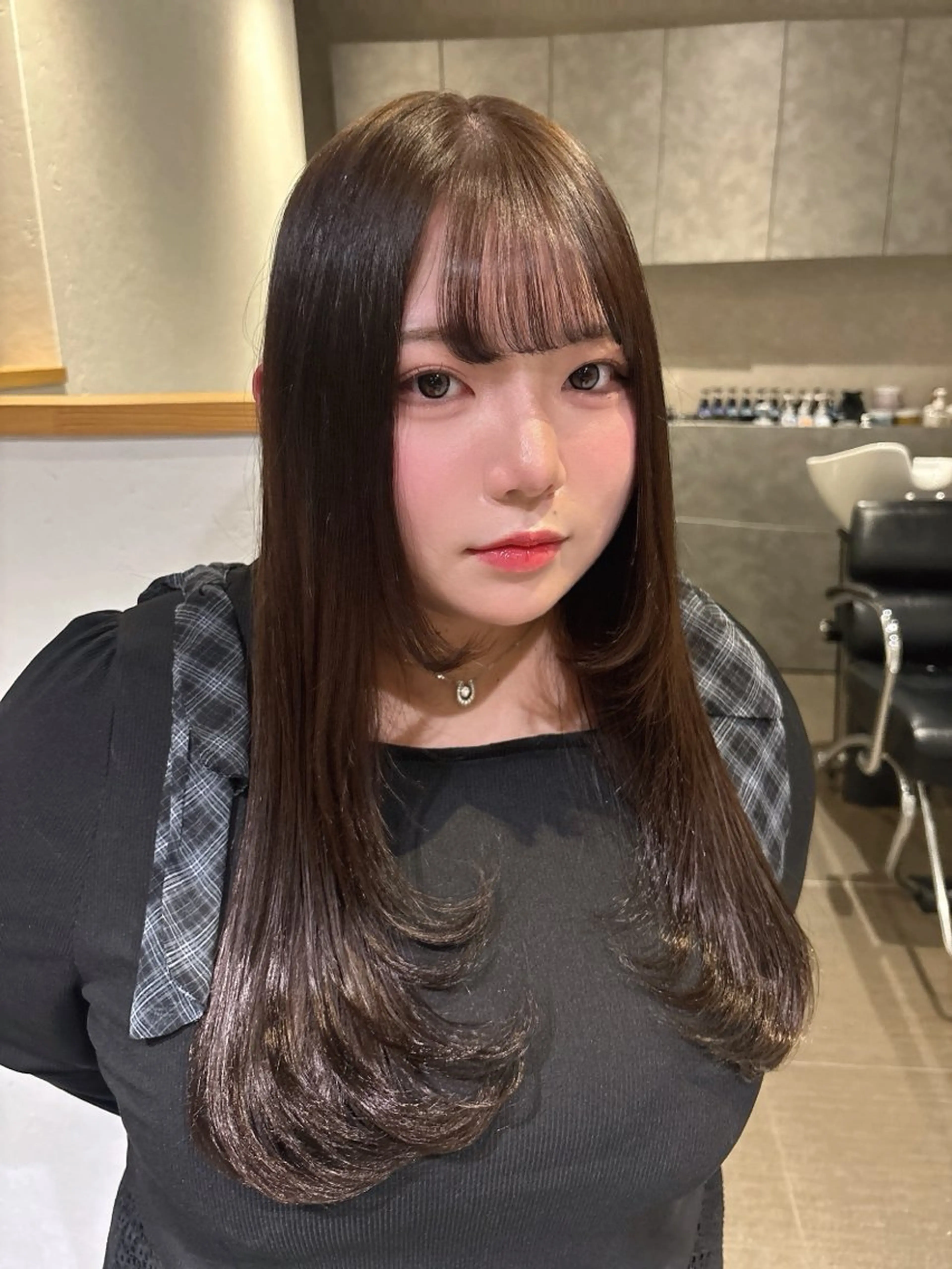 ロング カラー ブラウンカラー チョコレートブラウン ヘアカラー 渚音 nanoのヘアスタイル