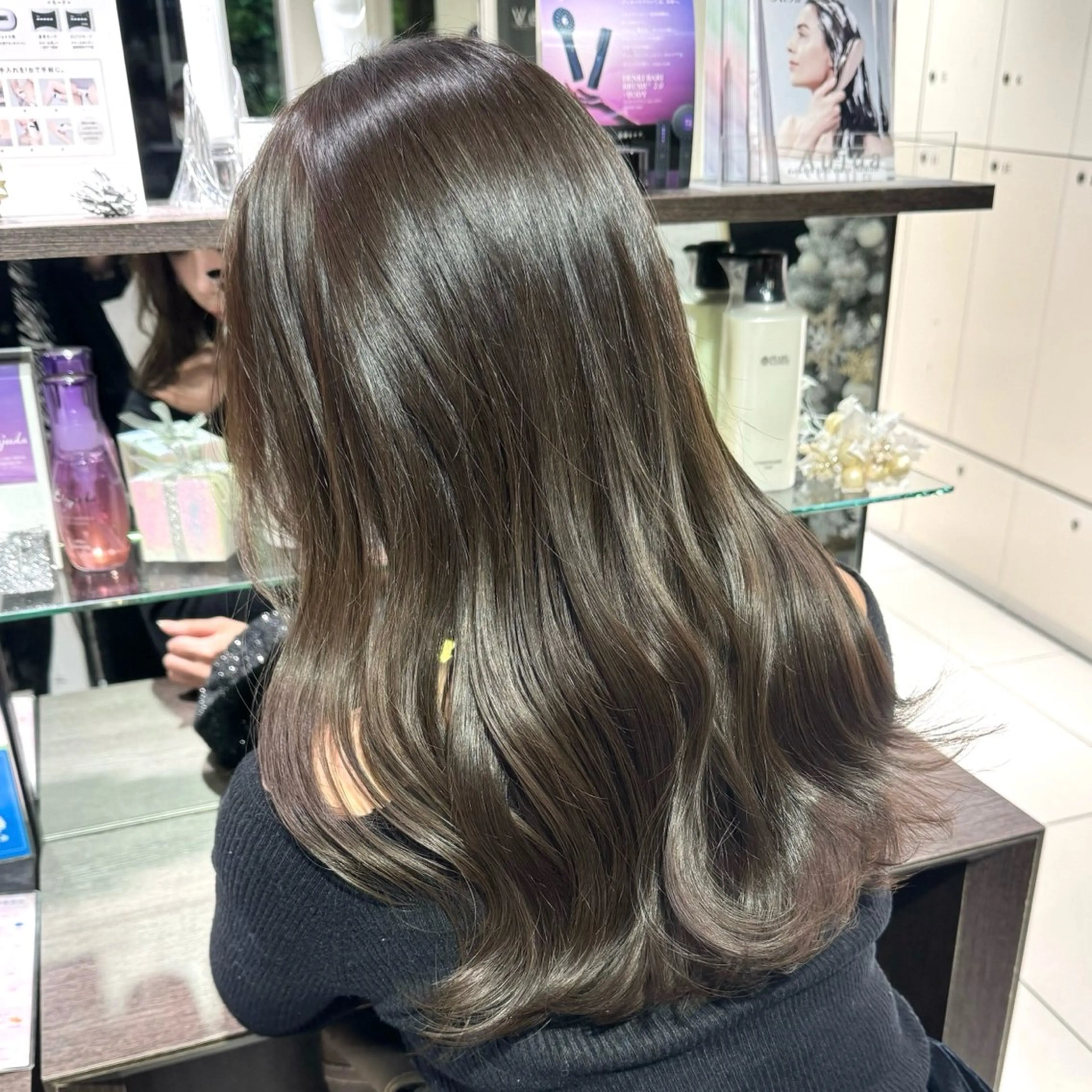 セミロング カラー ヘアアレンジ カット ヘアカラー ブリーチなしカラー /新百合ヶ丘/安形翔のヘアスタイル