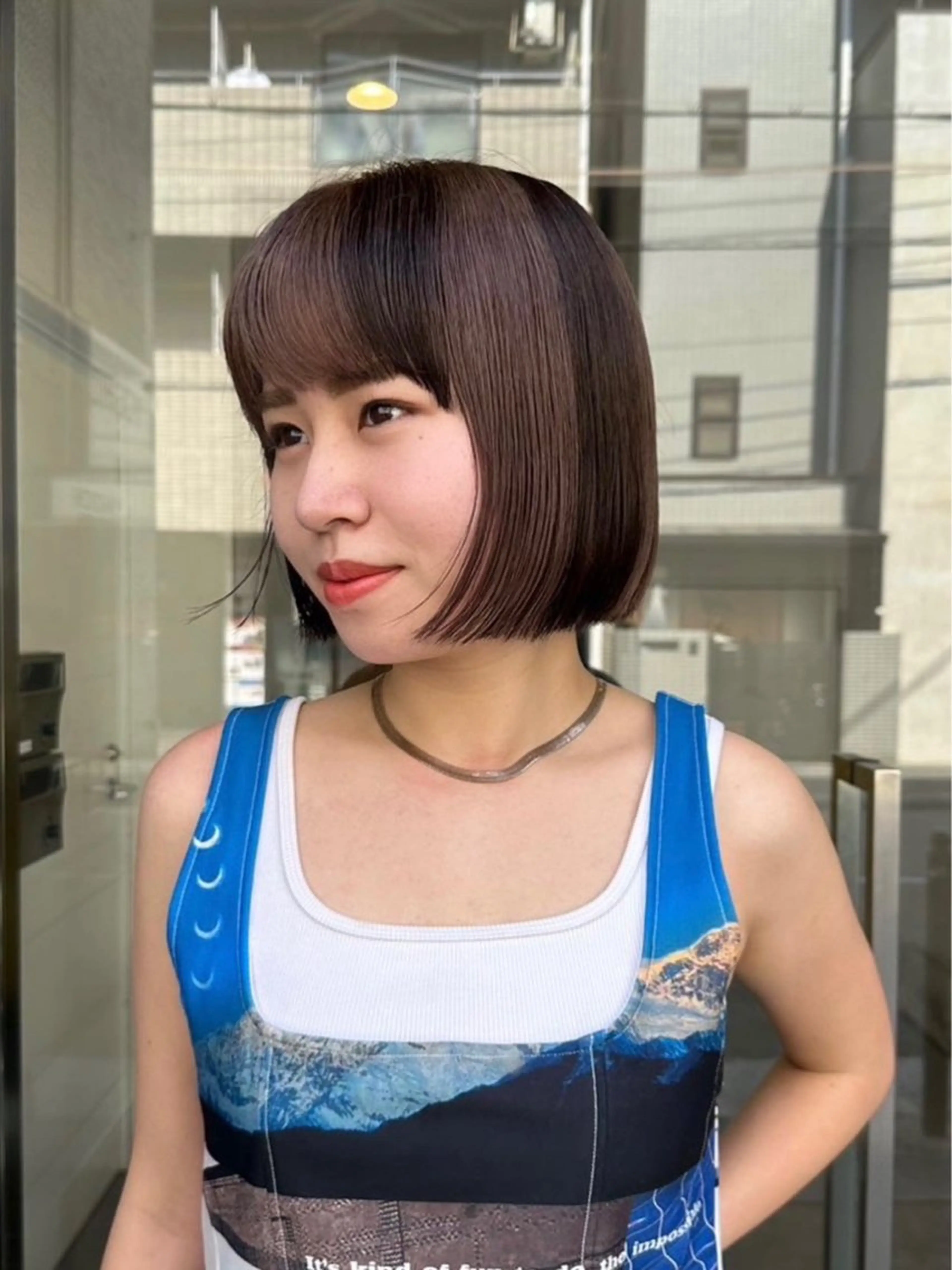 ショート カラー ブリーチ デザインカラー カット ヘアカラー トリートメント 心斎橋/レイヤー/ ブリーチ/モエのヘアスタイル