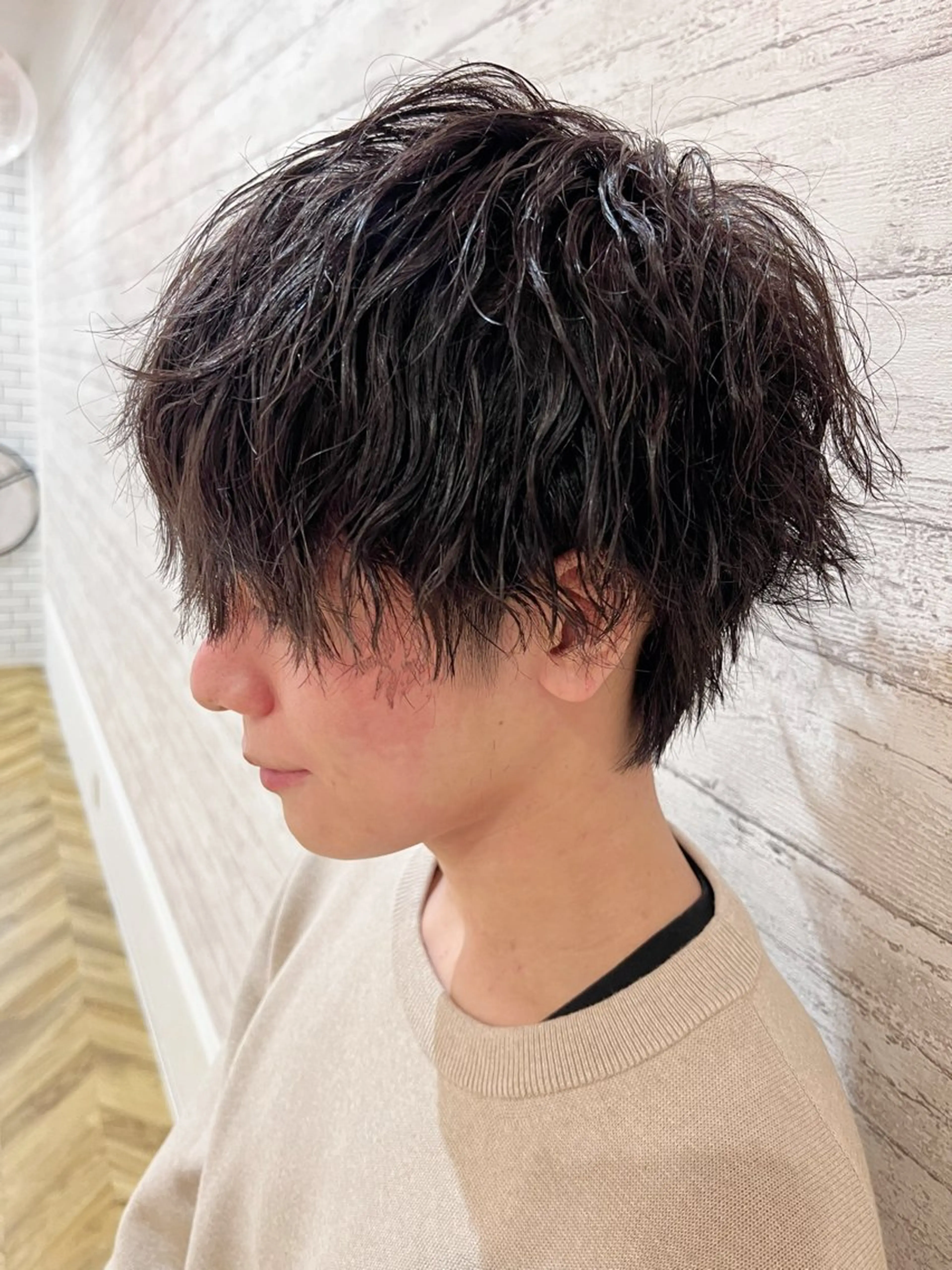 ミディアム パーマ メンズ ミディアムパーマ メンズパーマ メンズパーマ 特化/京橋/栗野のヘアスタイル