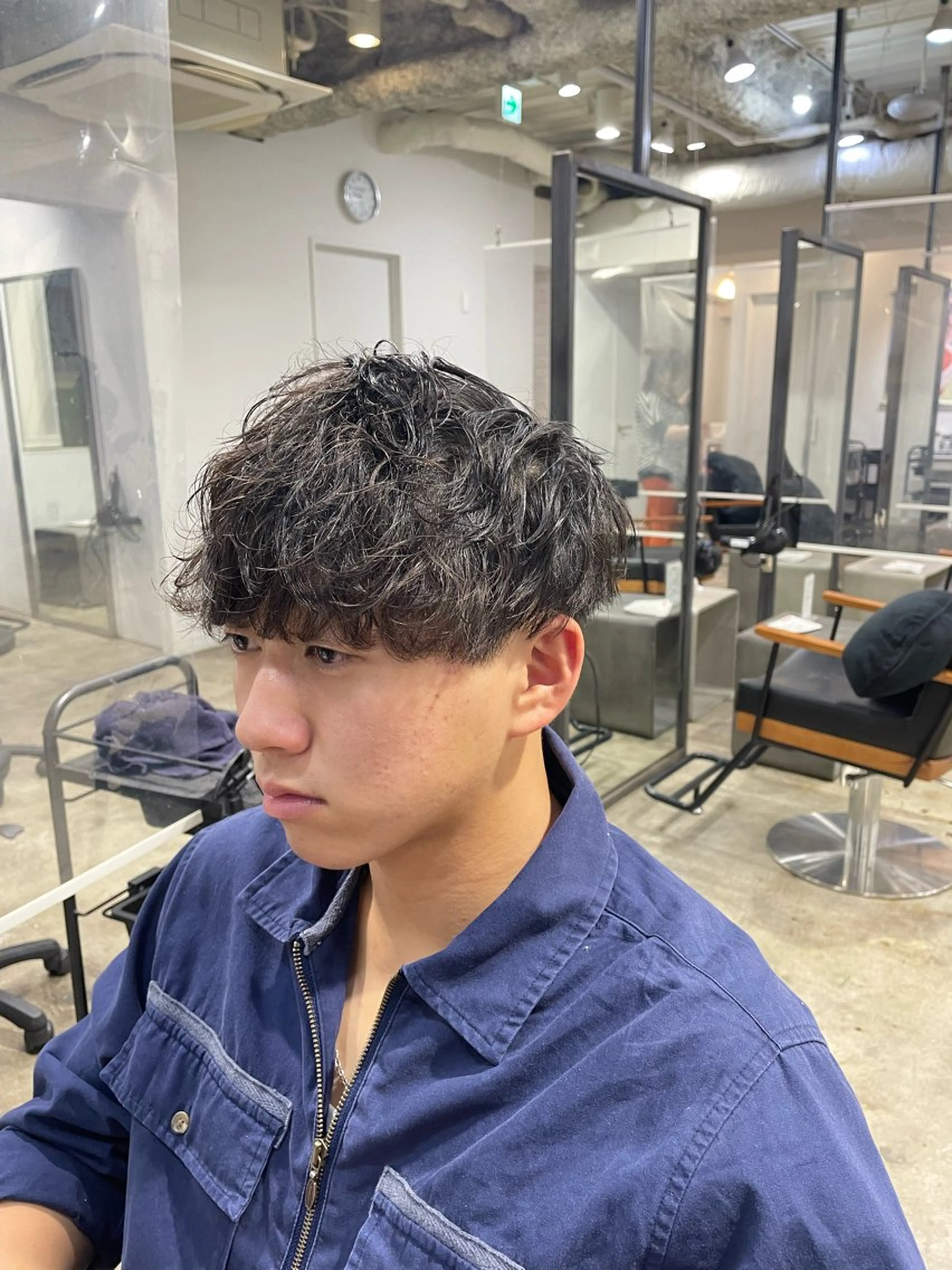 パーマ メンズ レイヤー/縮毛矯正 /透明感カラー/駿河のヘアスタイル