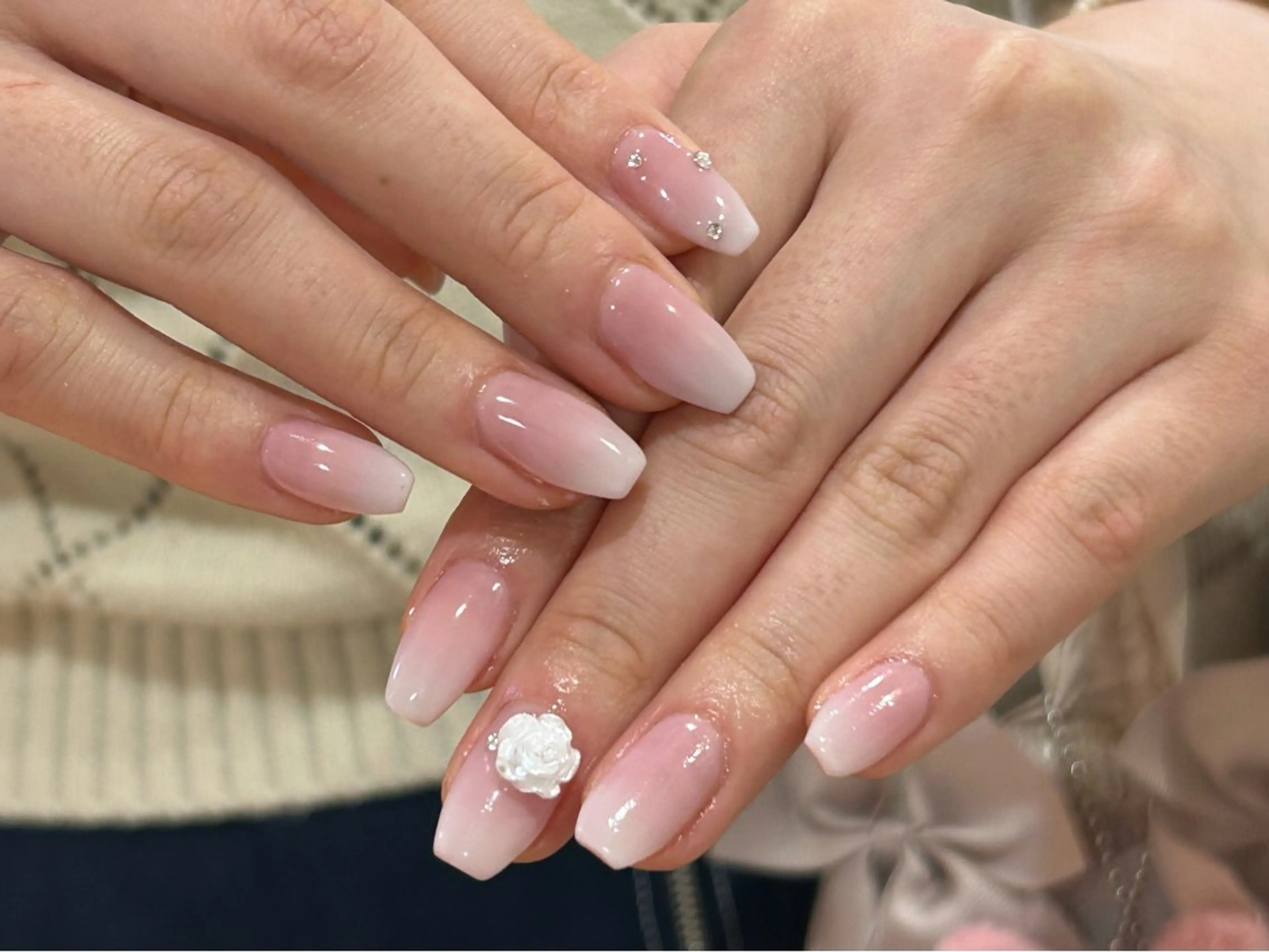 ネイル ストーンネイル ハンドネイル Bianca栄店 はるなのネイルデザイン