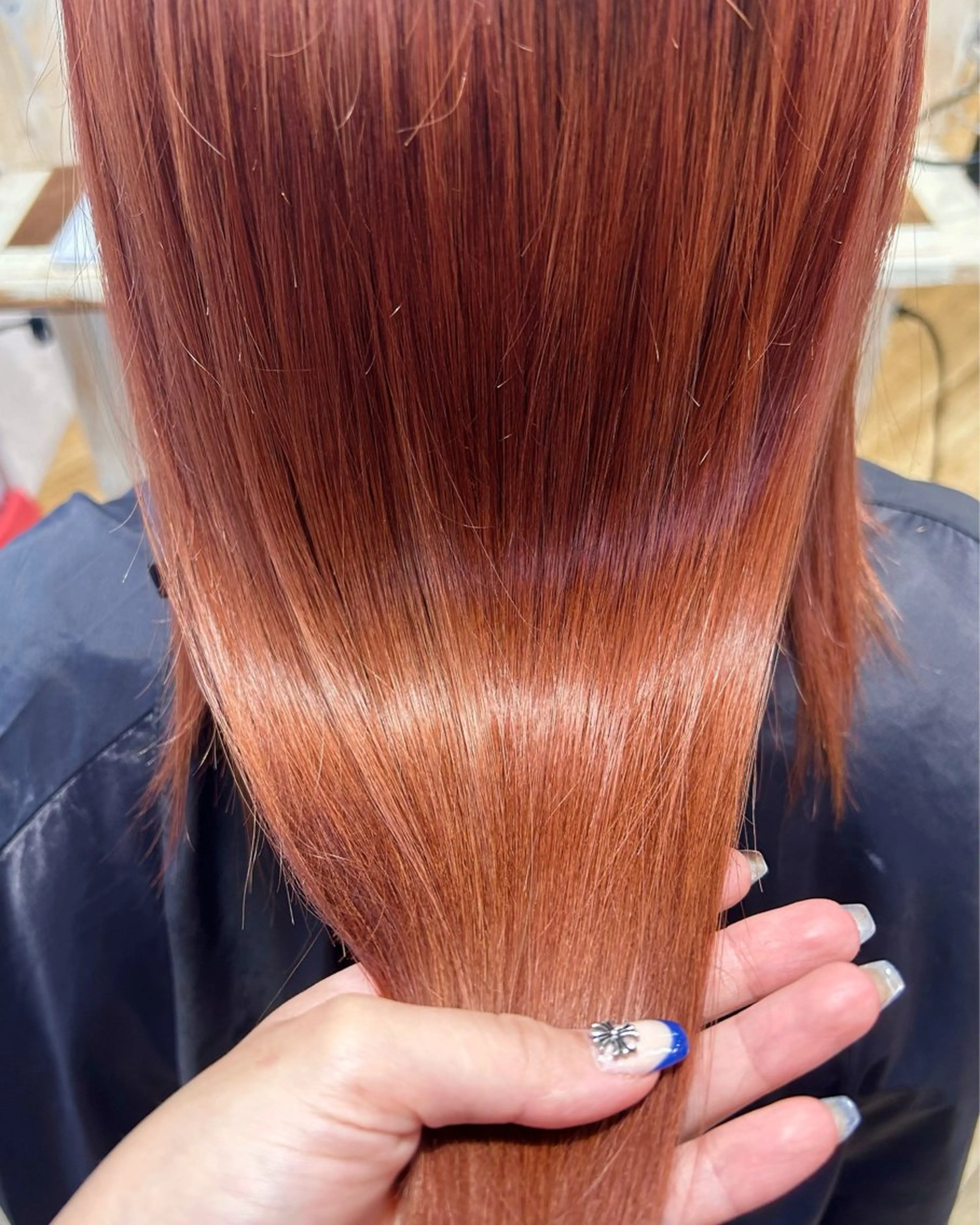 カラー オレンジ 横山ダブルカラー ハイライト透明感カラのヘアスタイル