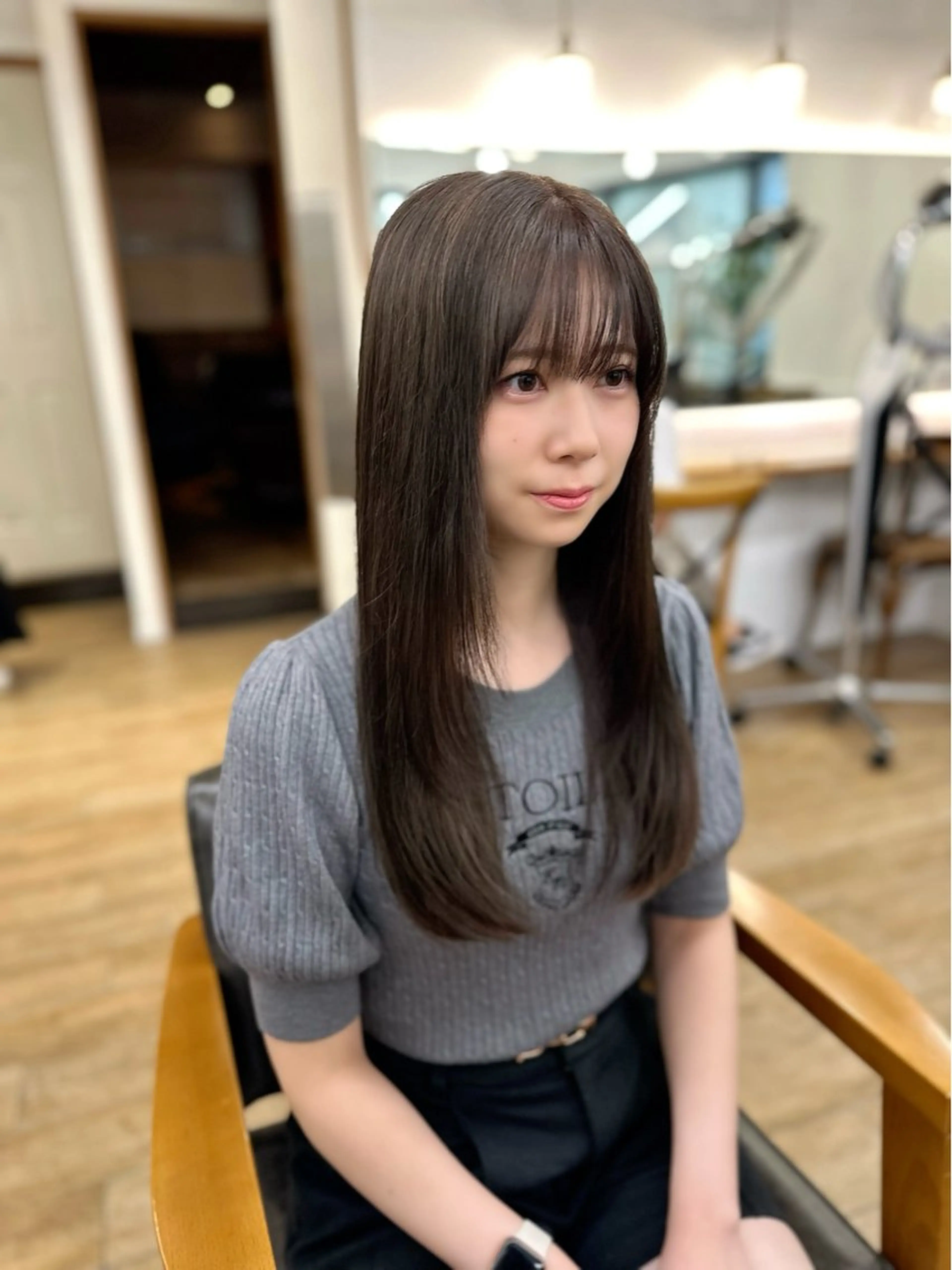 ロング カラー パーマ ヘアアレンジ メンズ キッズ ヘアカラー レイヤーカット 🌿透け感カラーのヘアスタイル