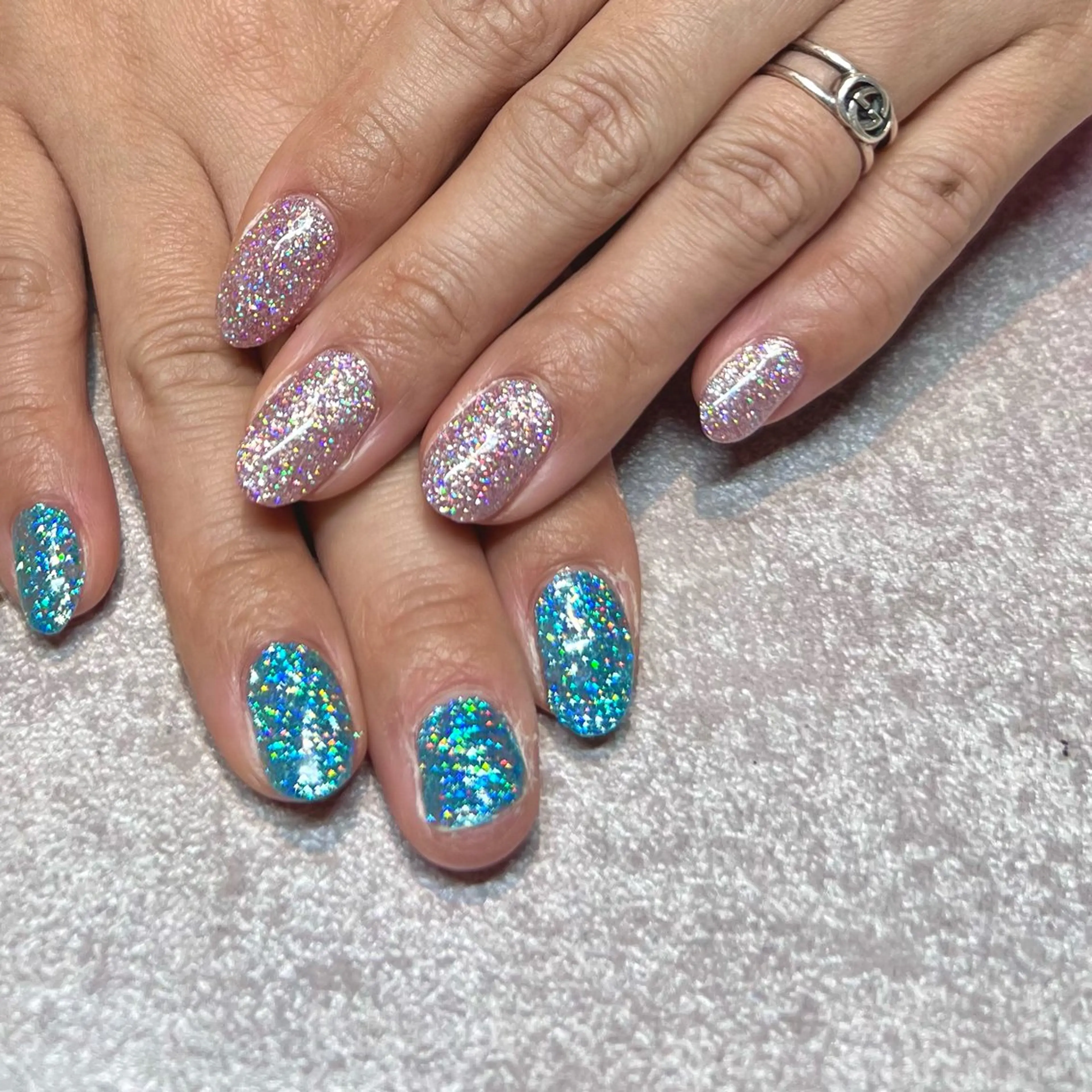 ネイル ラメ(グリッター) ワンカラーネイル ハンドネイル BY / Mのネイルデザイン