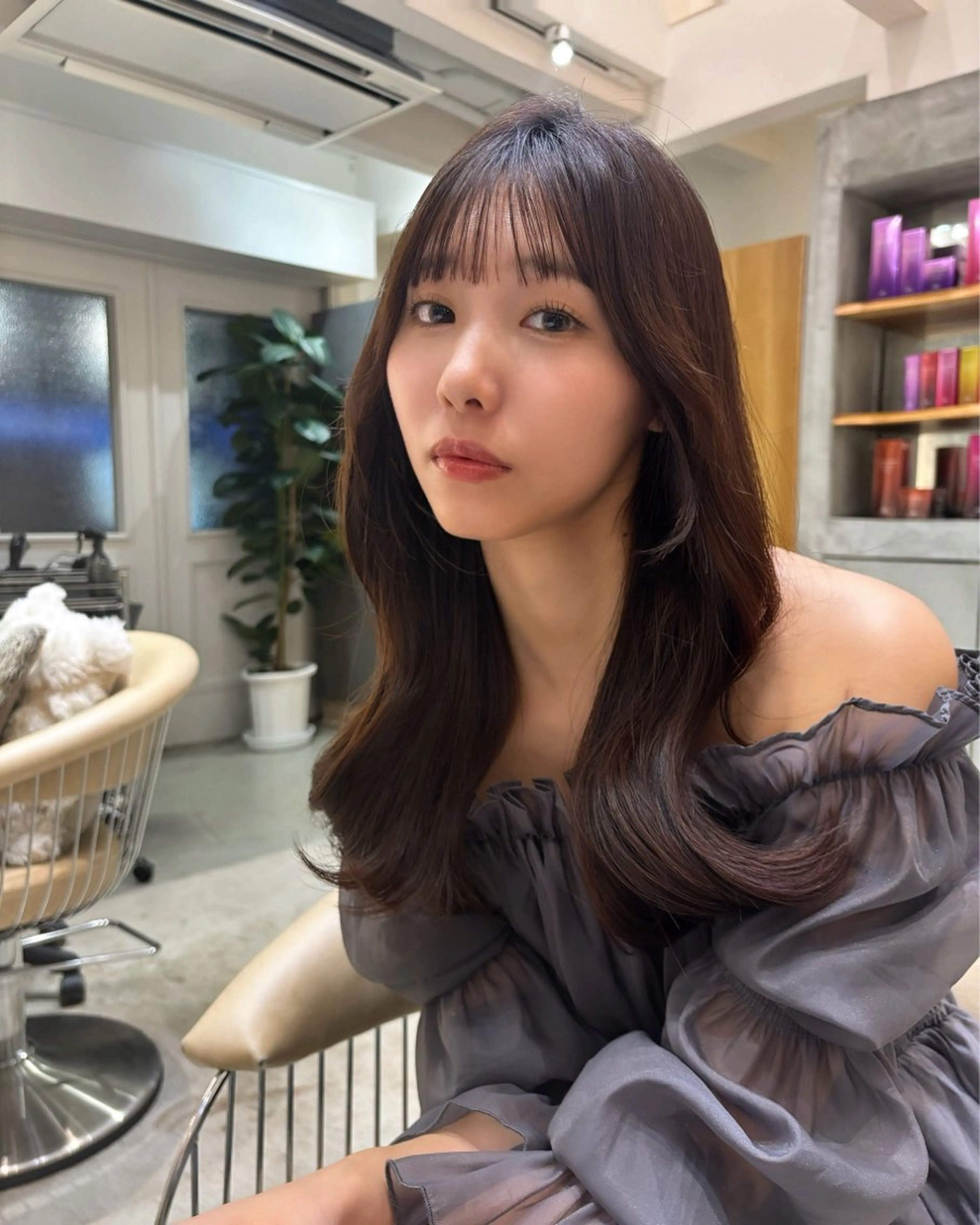 ロング 韓国風ヘア Londnaitre MAHOのヘアスタイル