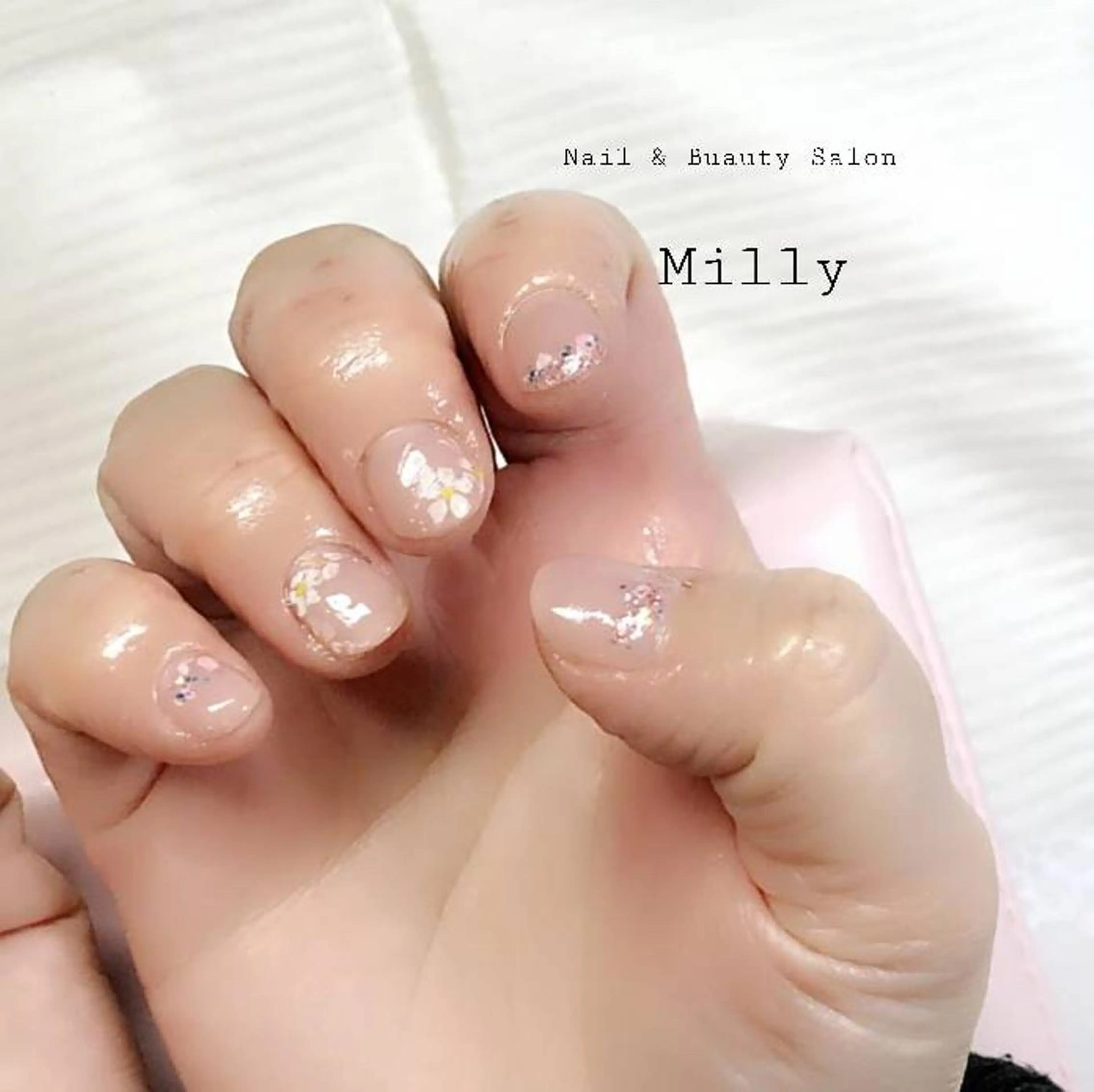 ネイル 卒業式 レース シンプルネイル milly nail （予約担当)のネイルデザイン
