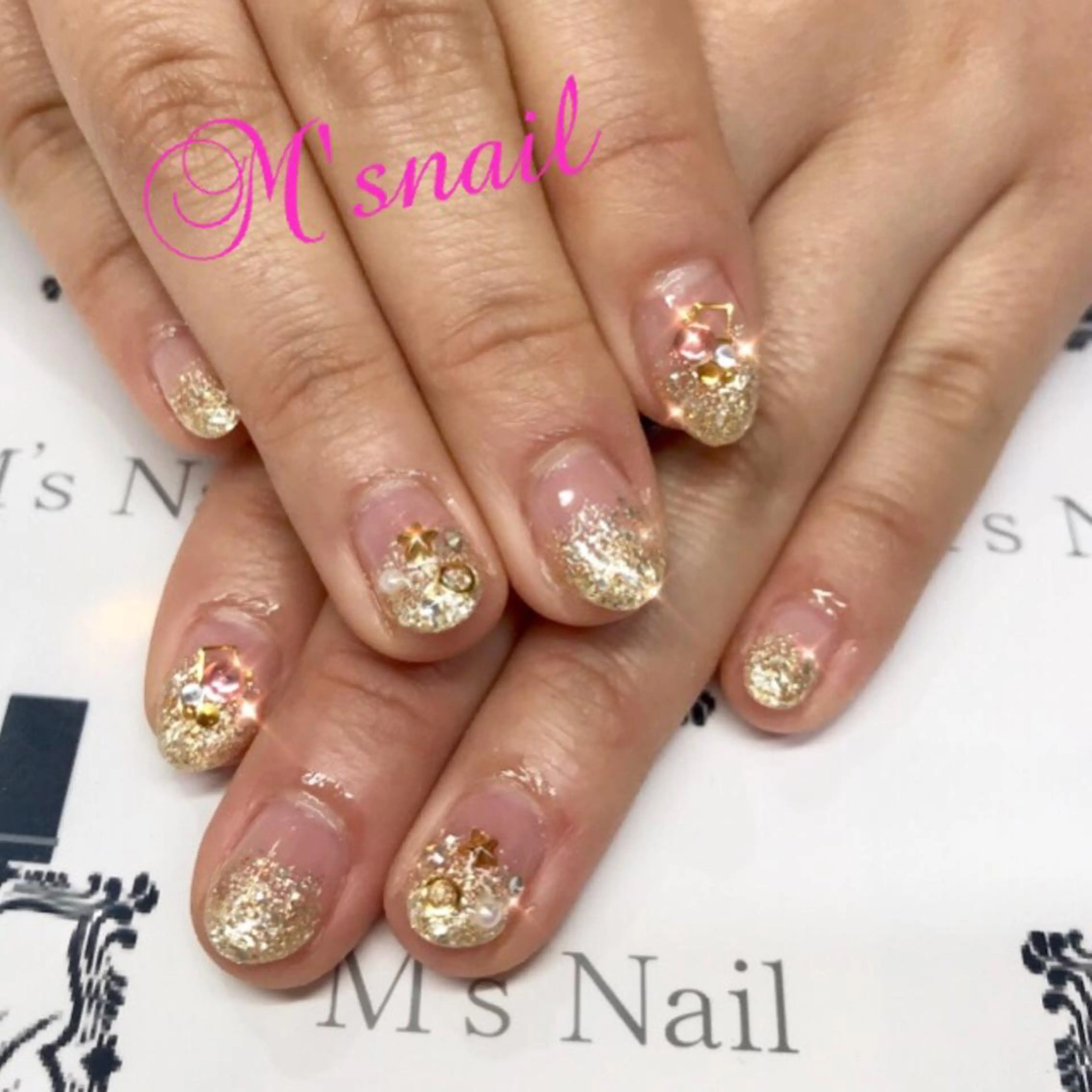 ネイル グラデーション ラメ(グリッター) ラメグラデーション M's nail ..高幡不動のネイルデザイン