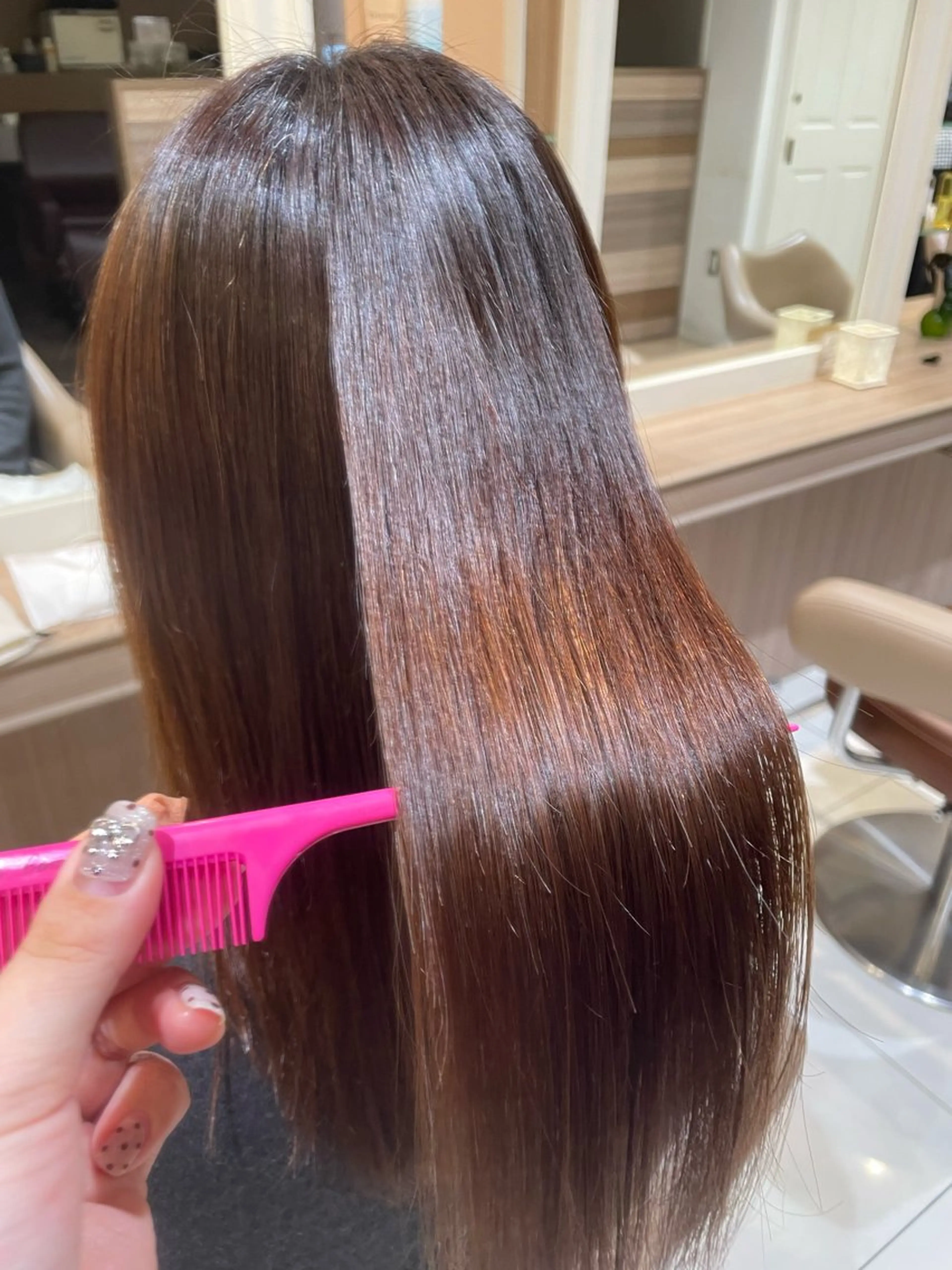 セミロング パーマ カット 縮毛矯正 トリートメント 韓国ヘアメイク🎀/ 縮毛矯正✨山本媛香のヘアスタイル