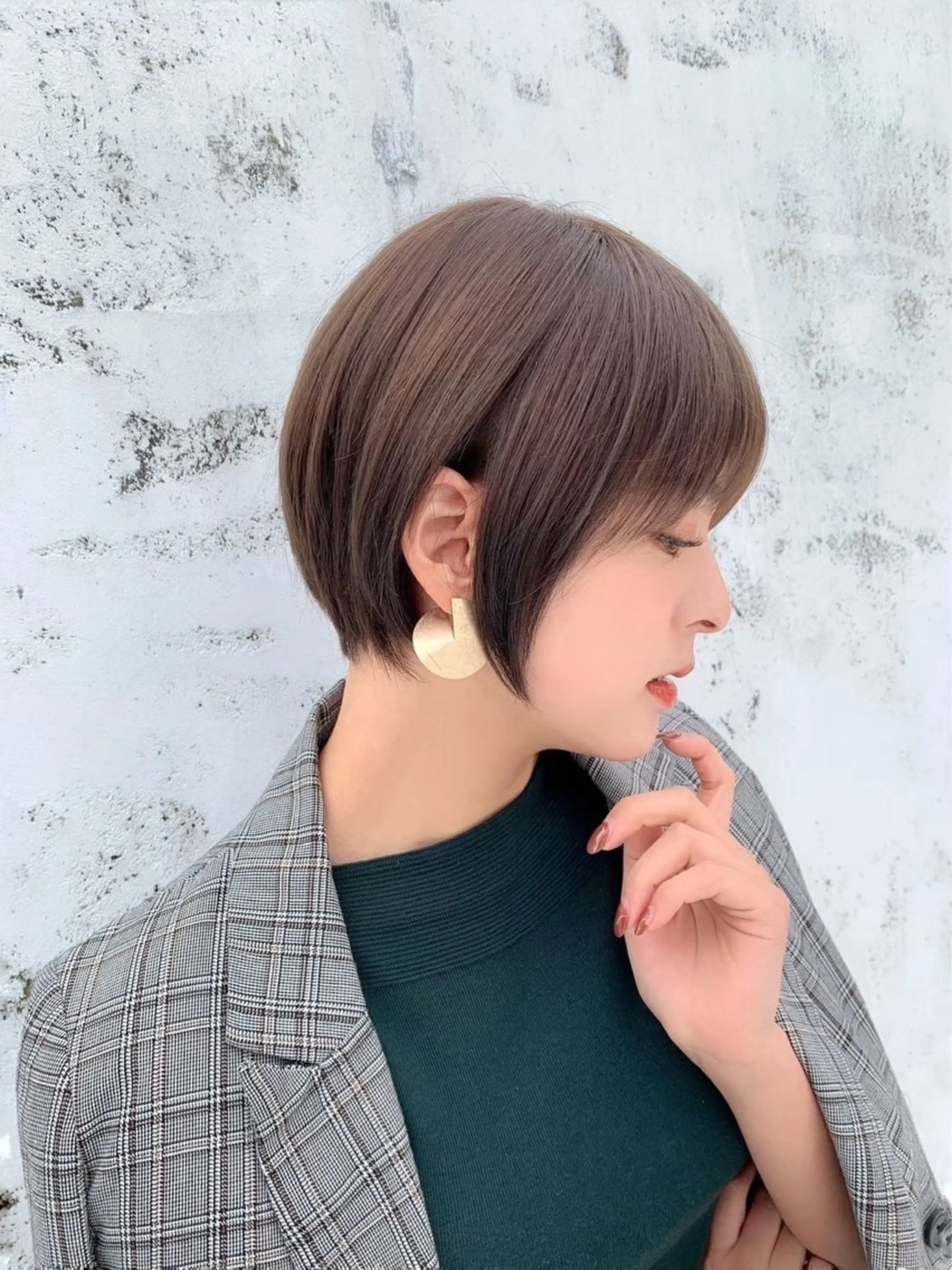 ショート カラー 透明感カラー 🇰🇷韓国レイヤー 韓国風ボブのヘアスタイル