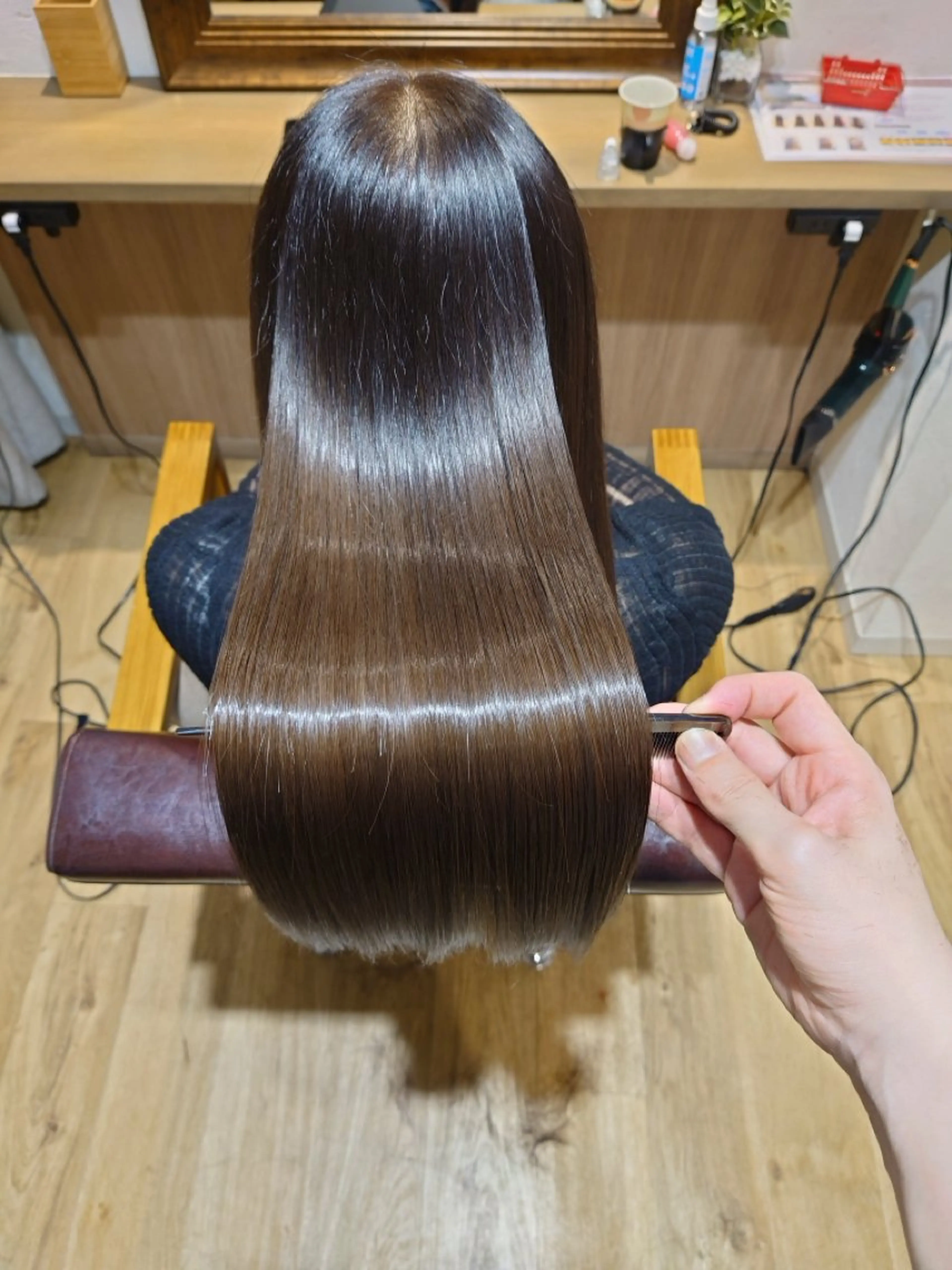 ロング カット 縮毛矯正 トリートメント センター南 SEIJIのヘアスタイル