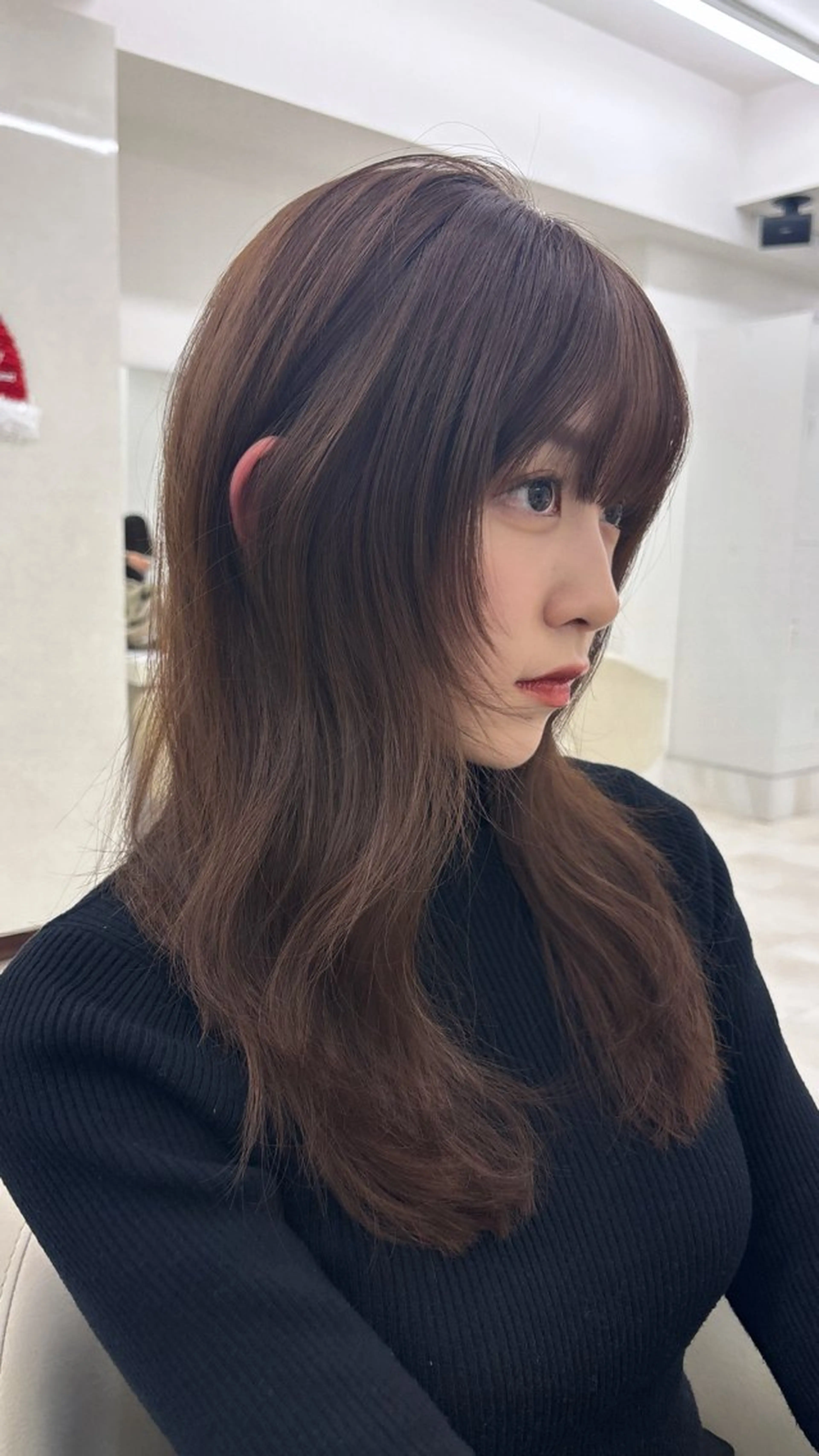 ロング 顔周りカット レイヤーカット momo /レイヤー/暖色のヘアスタイル