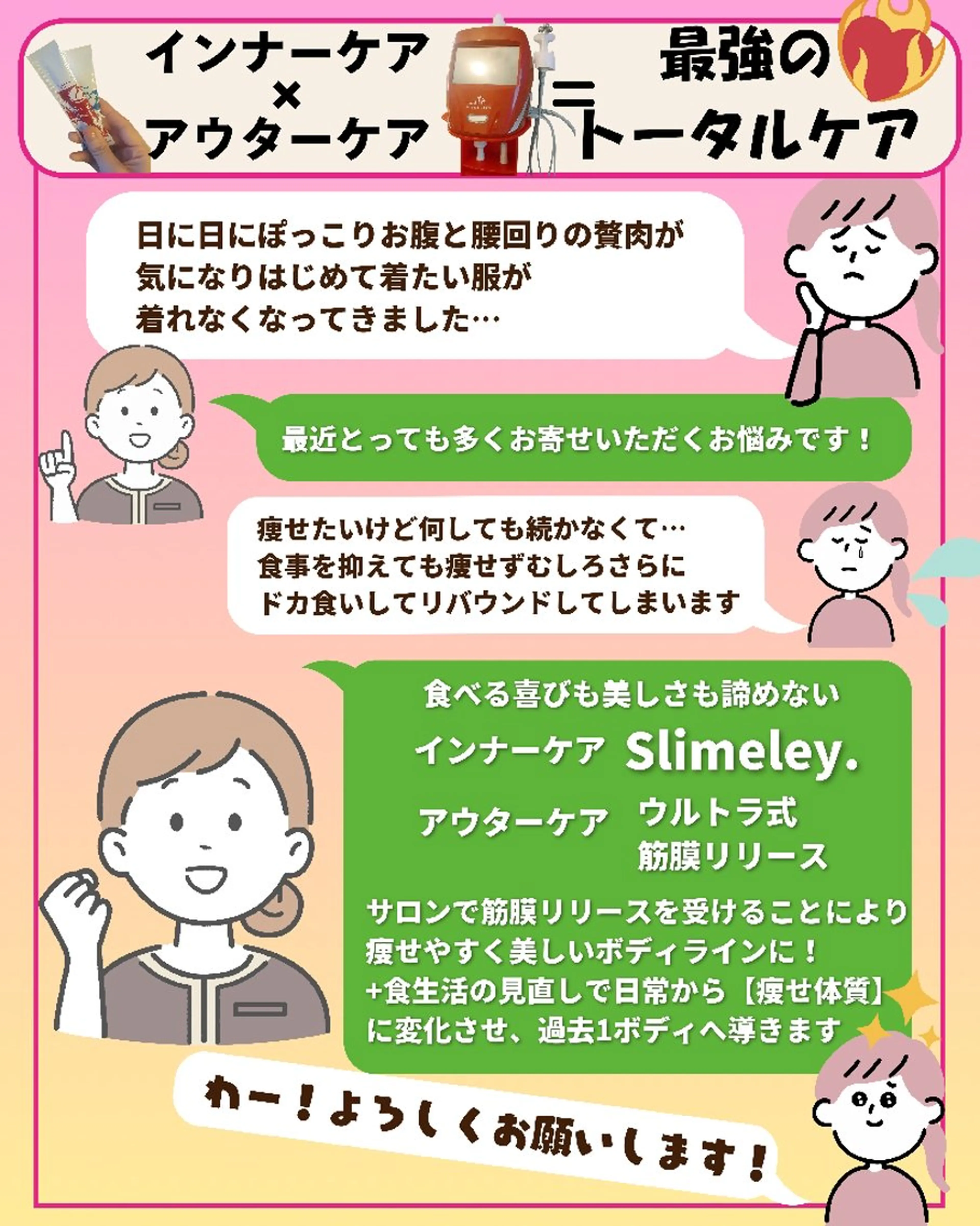 痩身ハーブピーリング 筋膜リリース☆B&Hのエステ・リラクイメージ