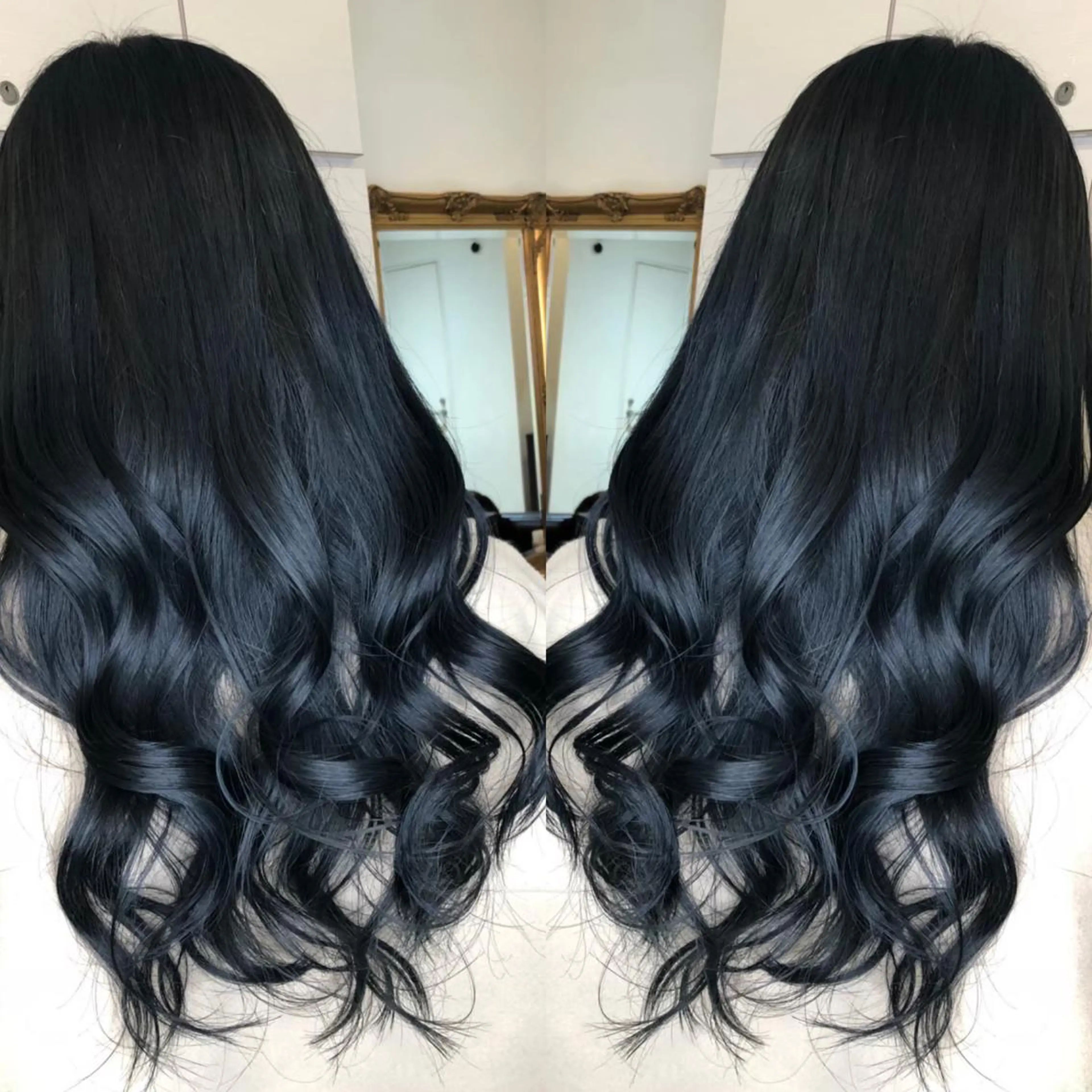 セミロング カラー ブルーカラー 韓国風ヘア 韓国🇰🇷 ✂︎hair 内田愛のヘアスタイル