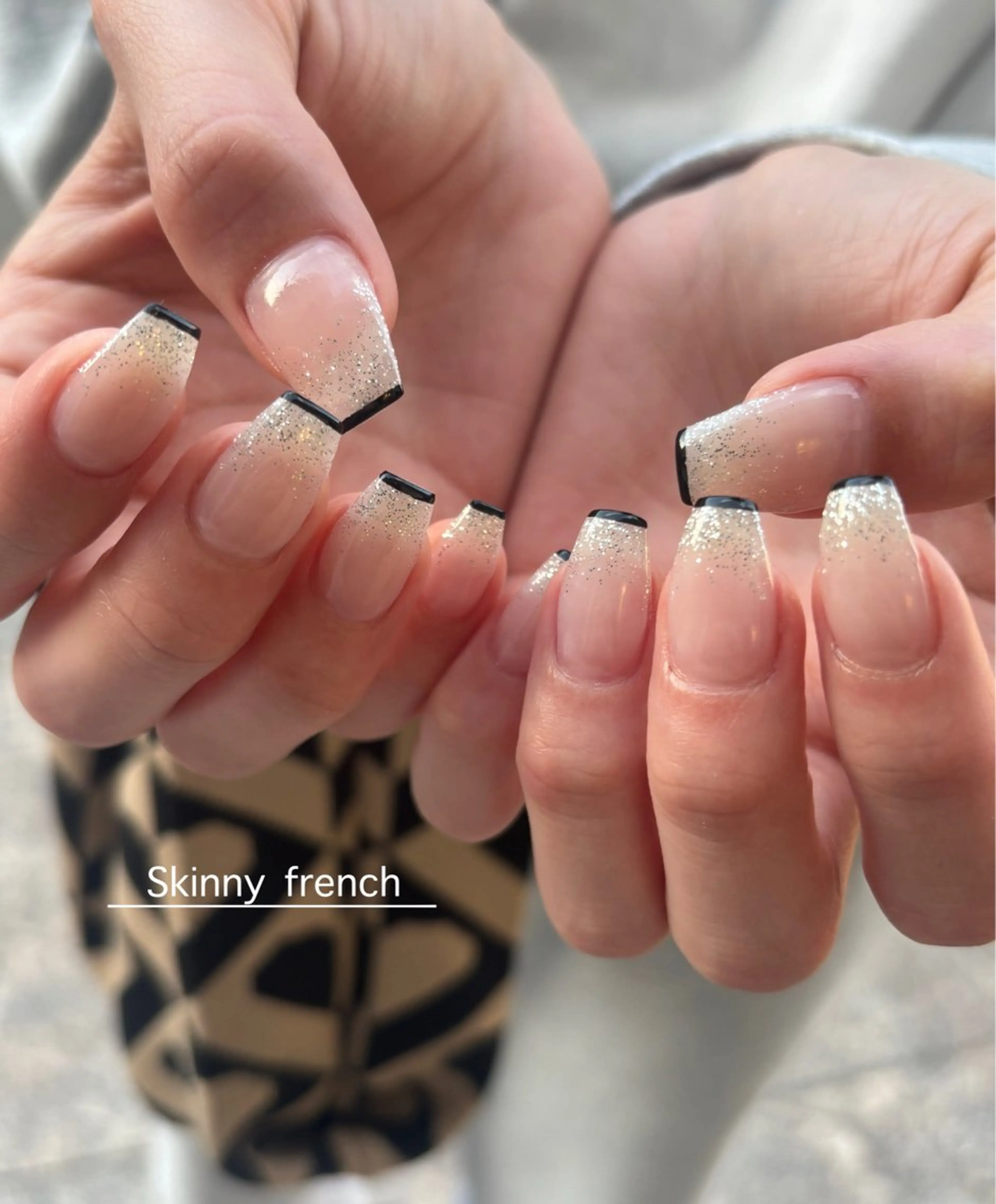 ネイル フレンチネイル ラメ(グリッター) ハンドネイル Nail Salon Luzのネイルデザイン