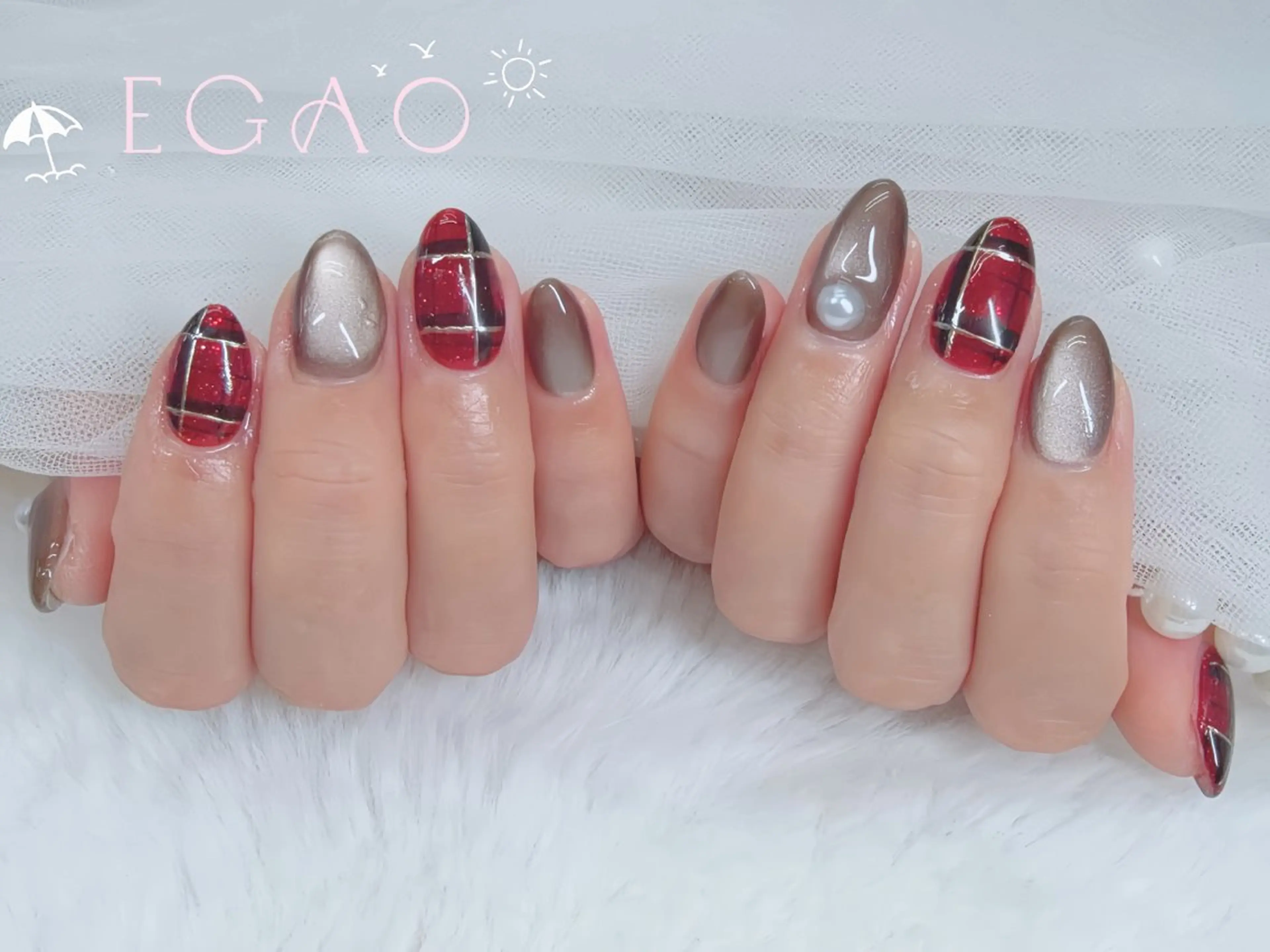 ネイル アートネイル フットネイル フレンチネイル ジェルネイル グラデーション ハンドネイル Egao Nail錦糸町店のネイルデザイン