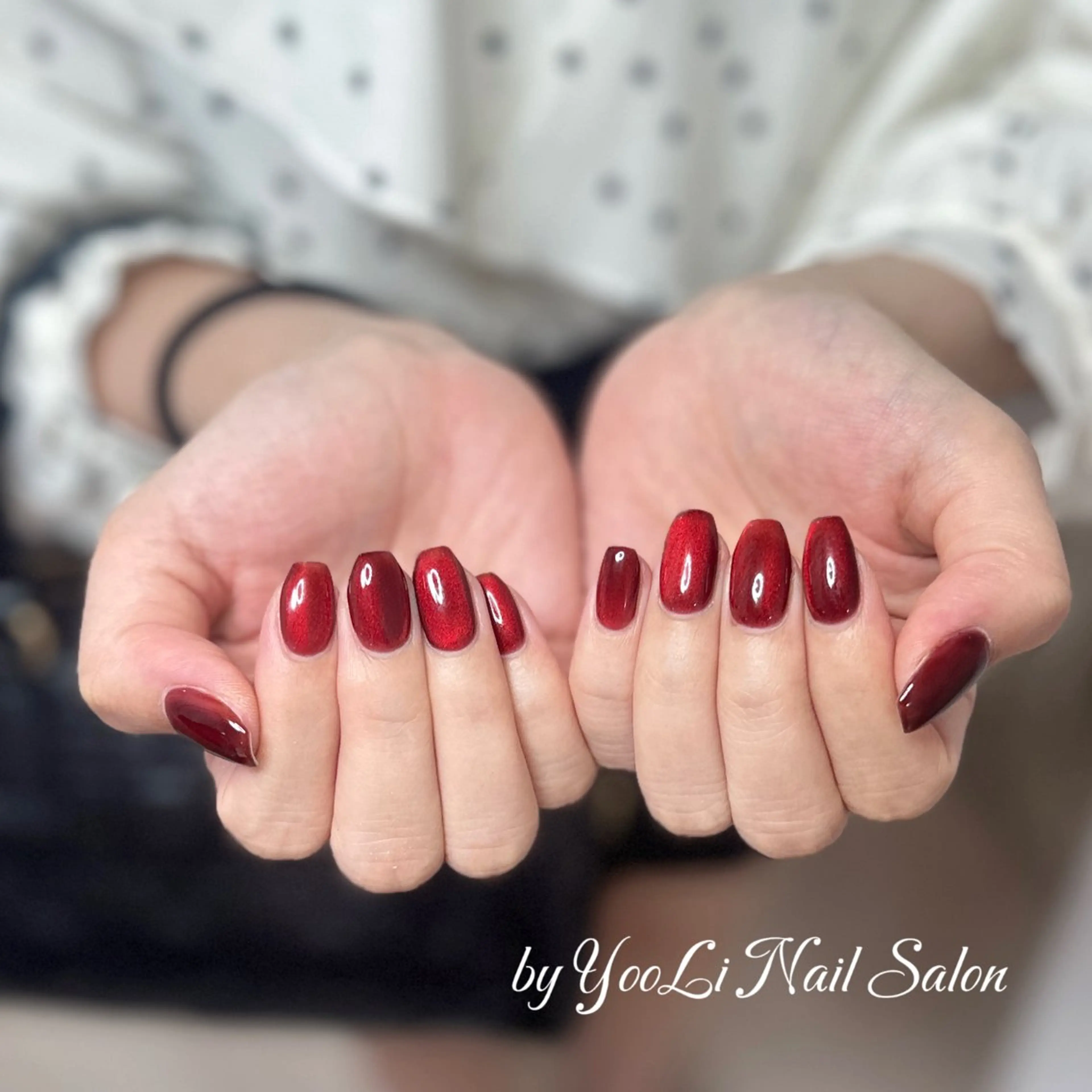 ネイル アートネイル オーロラネイル チークネイル フレンチネイル ガラスフレンチ 🎀YooLi Nail salonのネイルデザイン