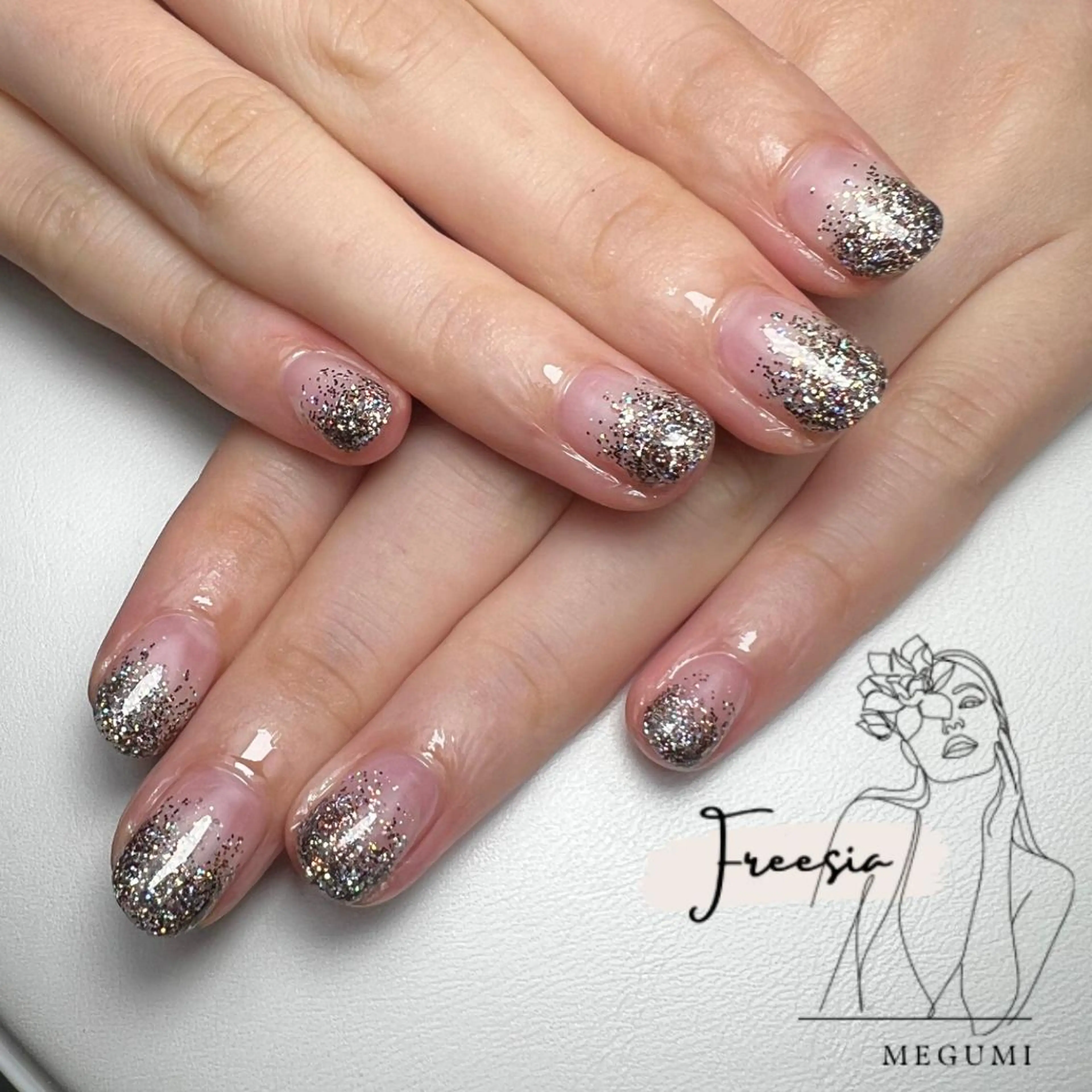 ネイル ラメ(グリッター) ラメグラデーション ハンドネイル ハンドケア New open✨ 井土ヶ谷店 Meguのネイルデザイン
