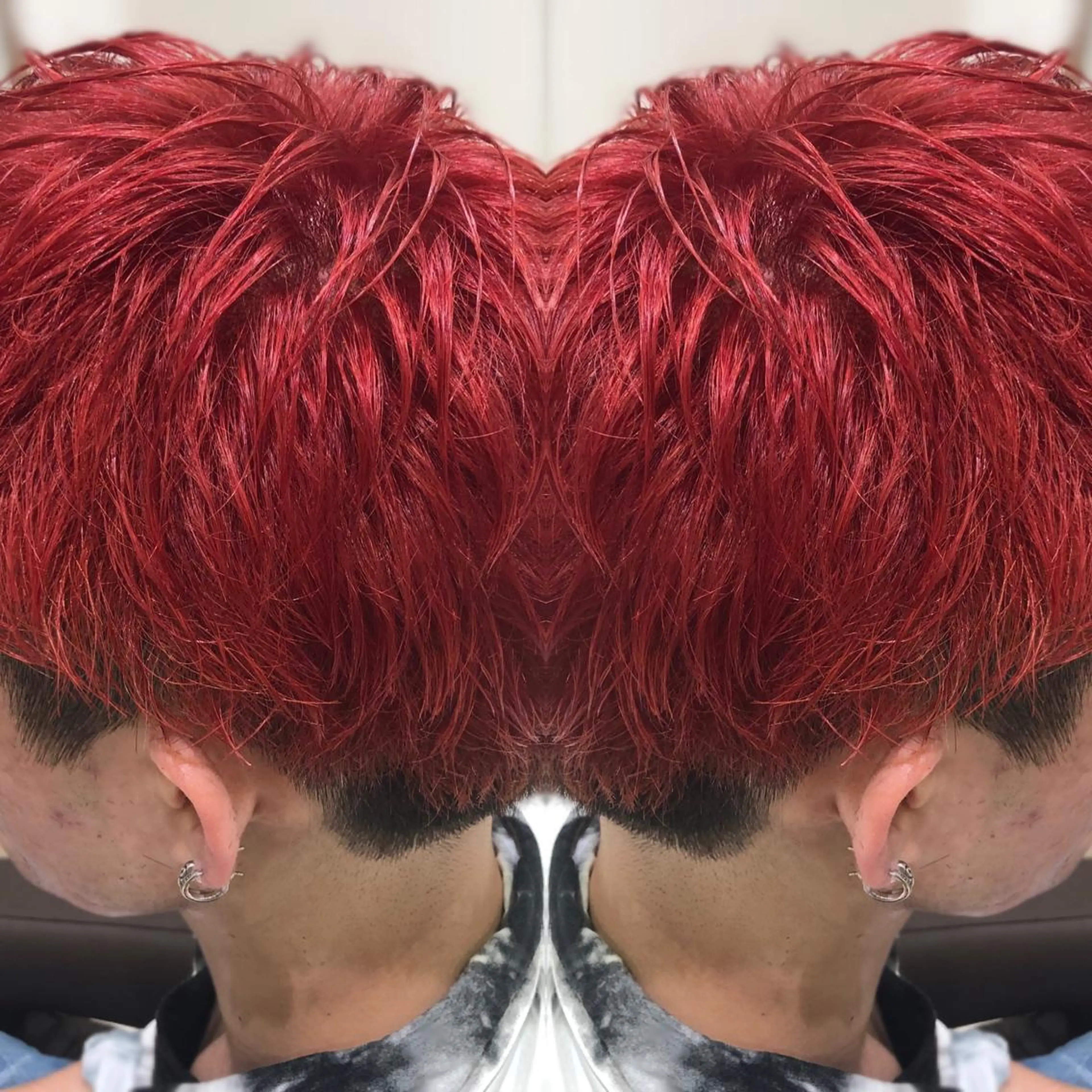 カラー メンズ 韓国レイヤー×透明感 カラー/山崎一輝のヘアスタイル