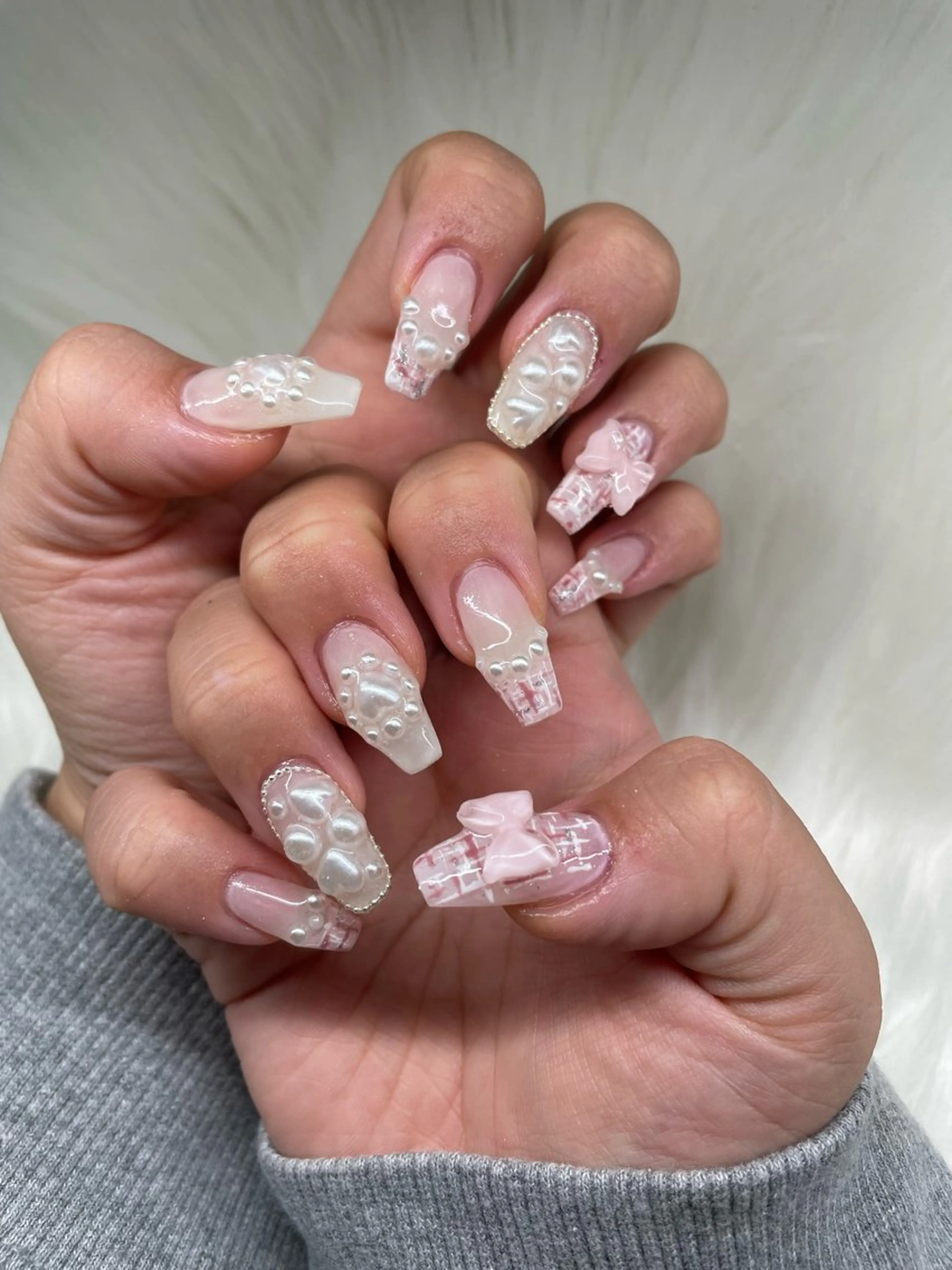 長さだし10本込み　デザイン持ち込み　パーツつけ放題の写真