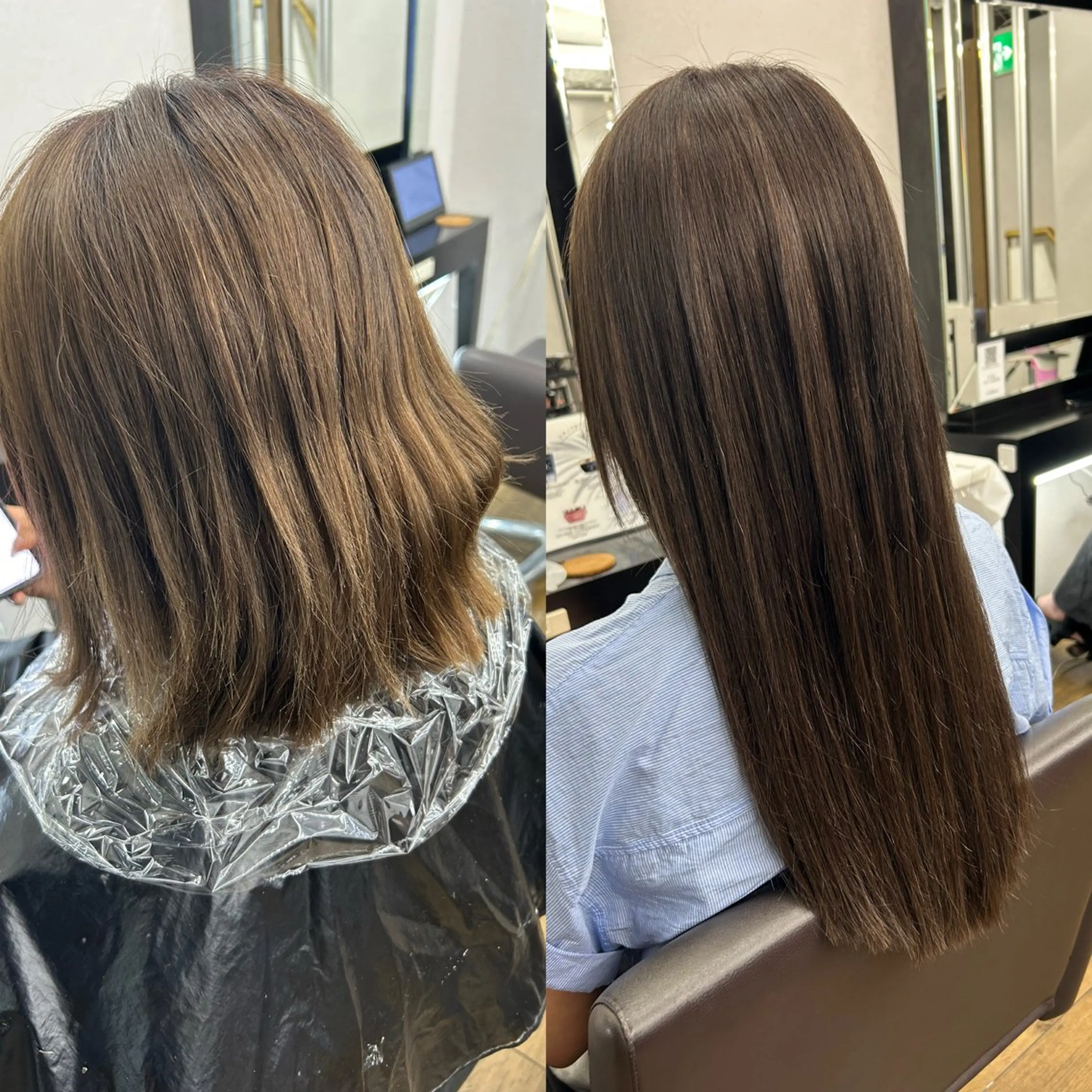 ロング カラー シールエクステ バレイヤージュ ハイライトカラー ボブ エクステ カット エクステ レイヤー/エクステ alpha下妻のヘアスタイル