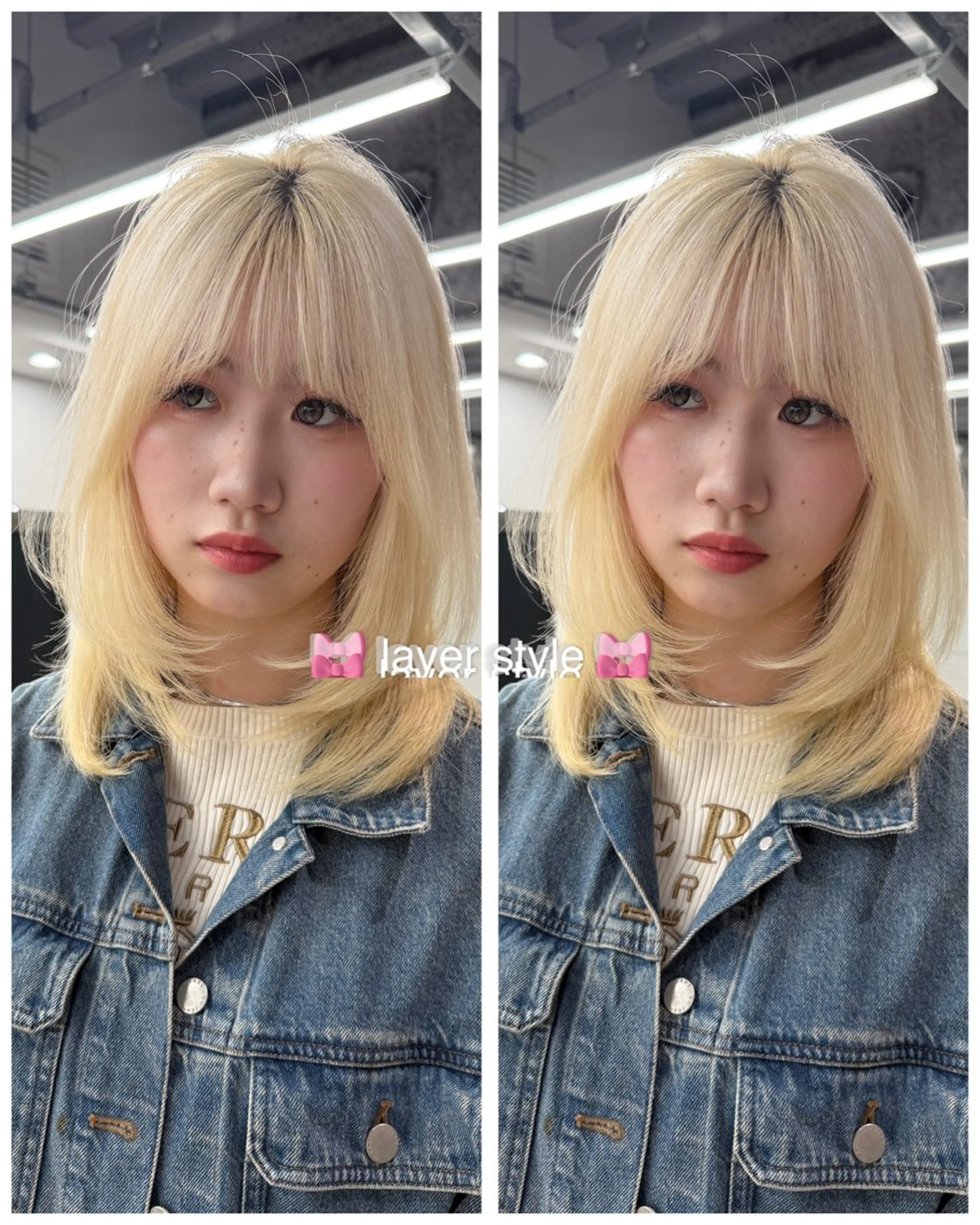 ミディアム 縮毛矯正/ベージュ 新潟/レイヤー/有紗のヘアスタイル