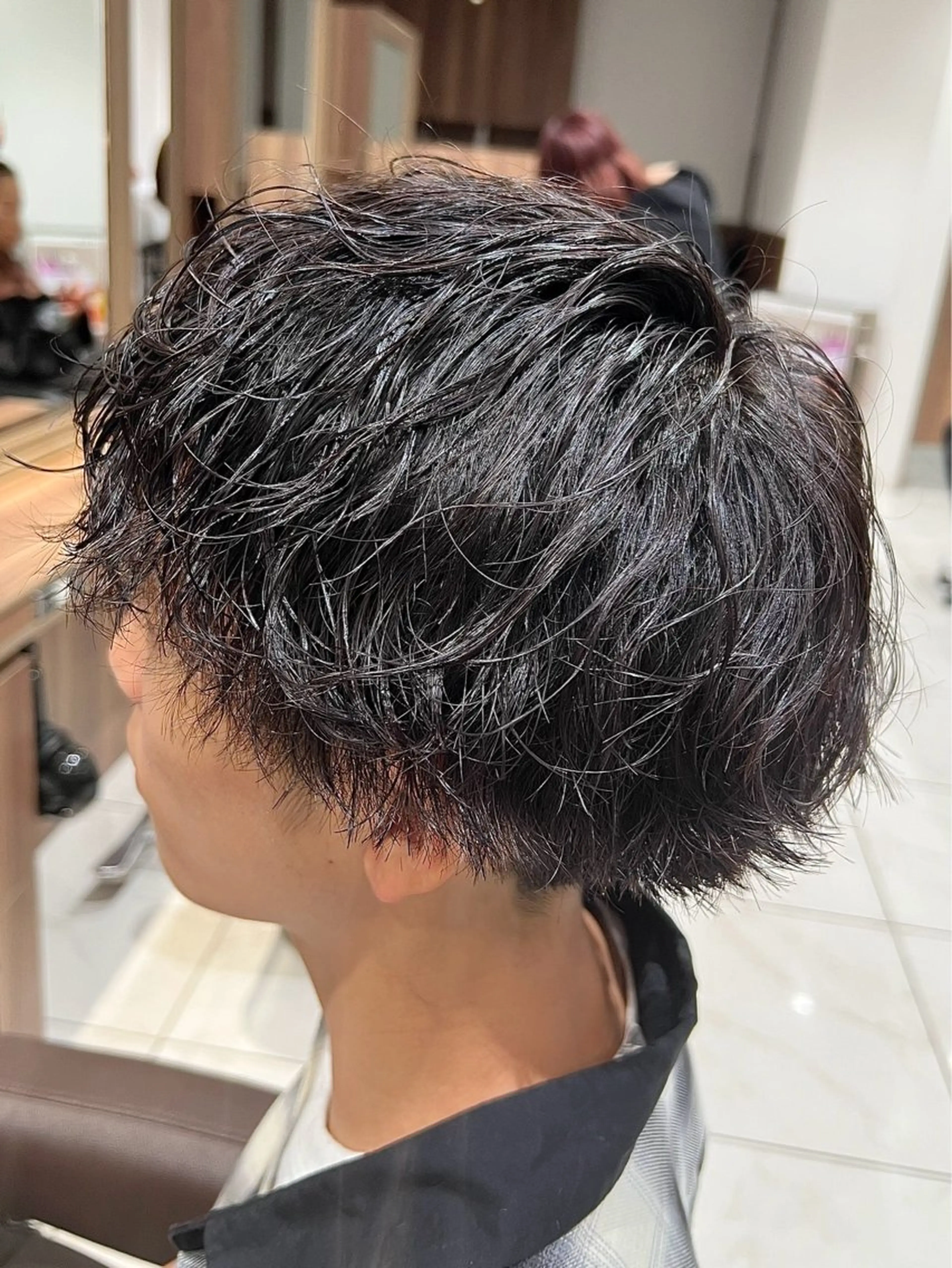 【平日】【メンズ限定】カット✂️+波巻きパーマ🌀 しっかりカール感が欲しい方におすすめ💖の写真