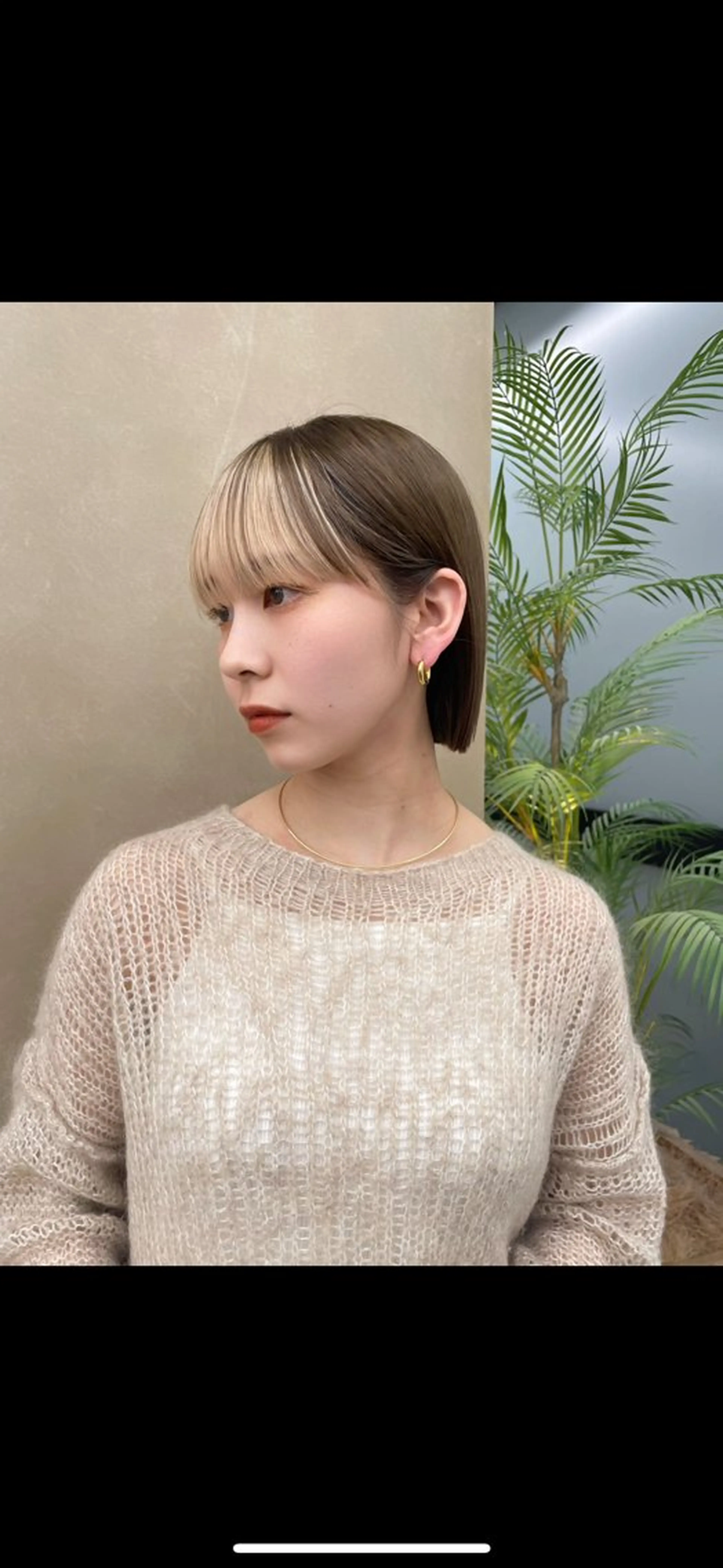 ショート 切りっぱなしボブ ボブ ヘアカラー トリートメント レイヤーボブ/名駅/ くびれボブ/縮毛矯正のヘアスタイル