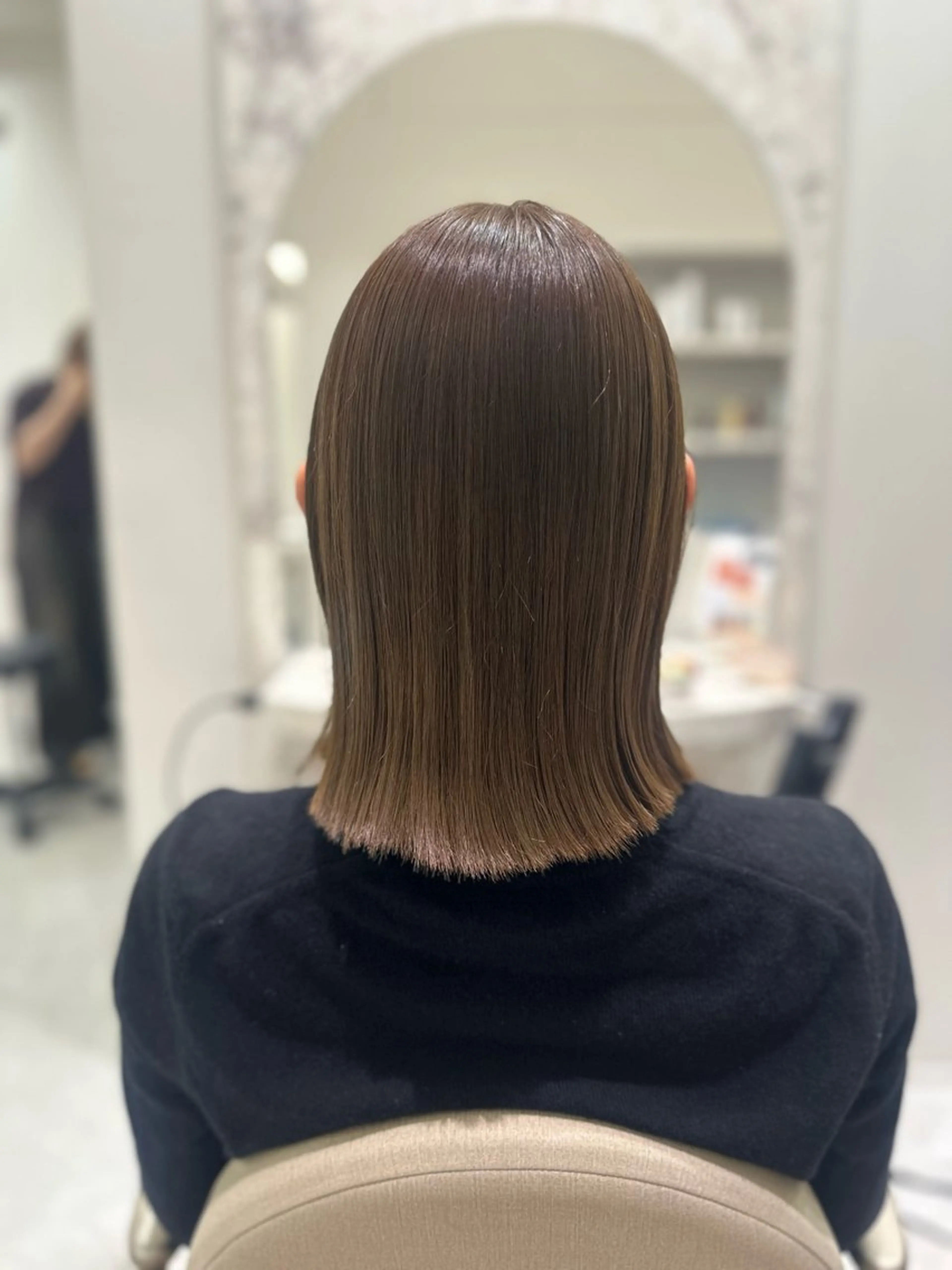 ミディアム カラー カット ヘアカラー トリートメント ヘッドスパ 韓国レイヤー✨ yasuko銀座のヘアスタイル